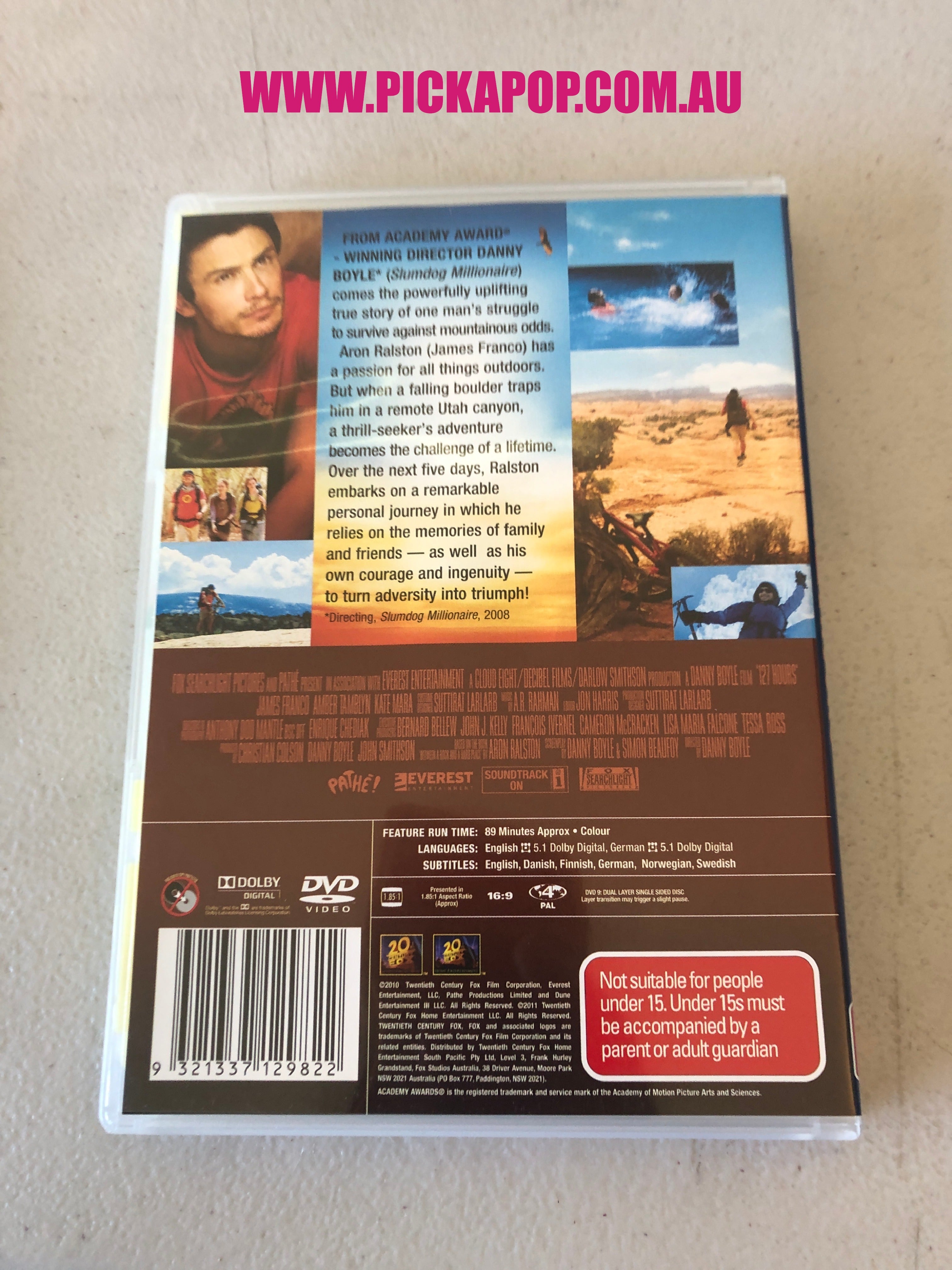 127 HOURS - PAL Region 4 - DVD Cleaned and Tested