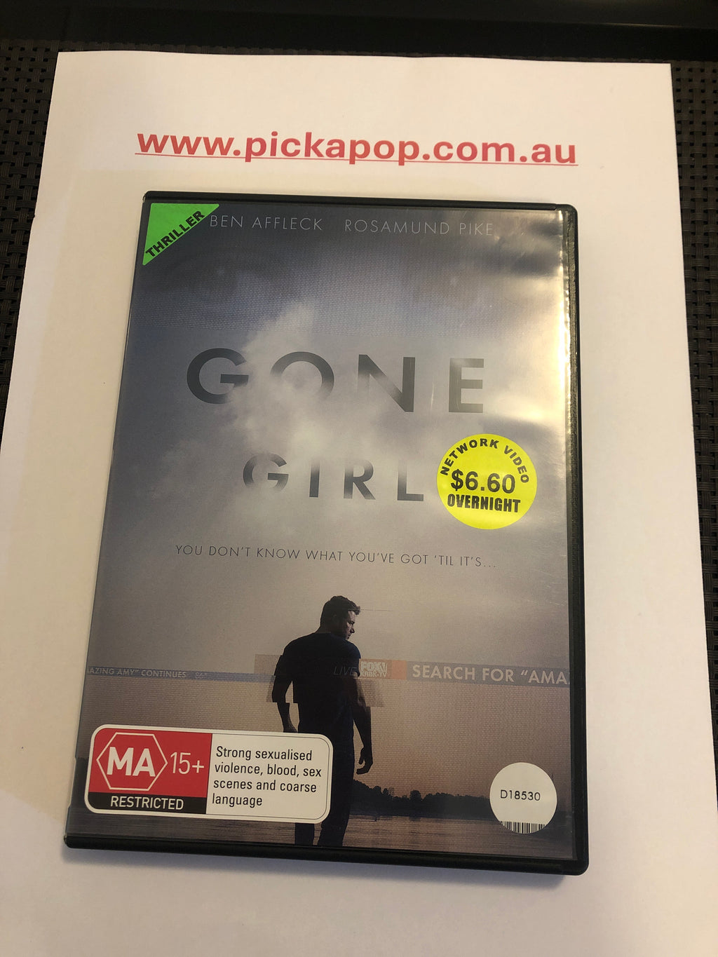 GONE GIRL - (PAL Region 4) DVD Cleaned and Tested