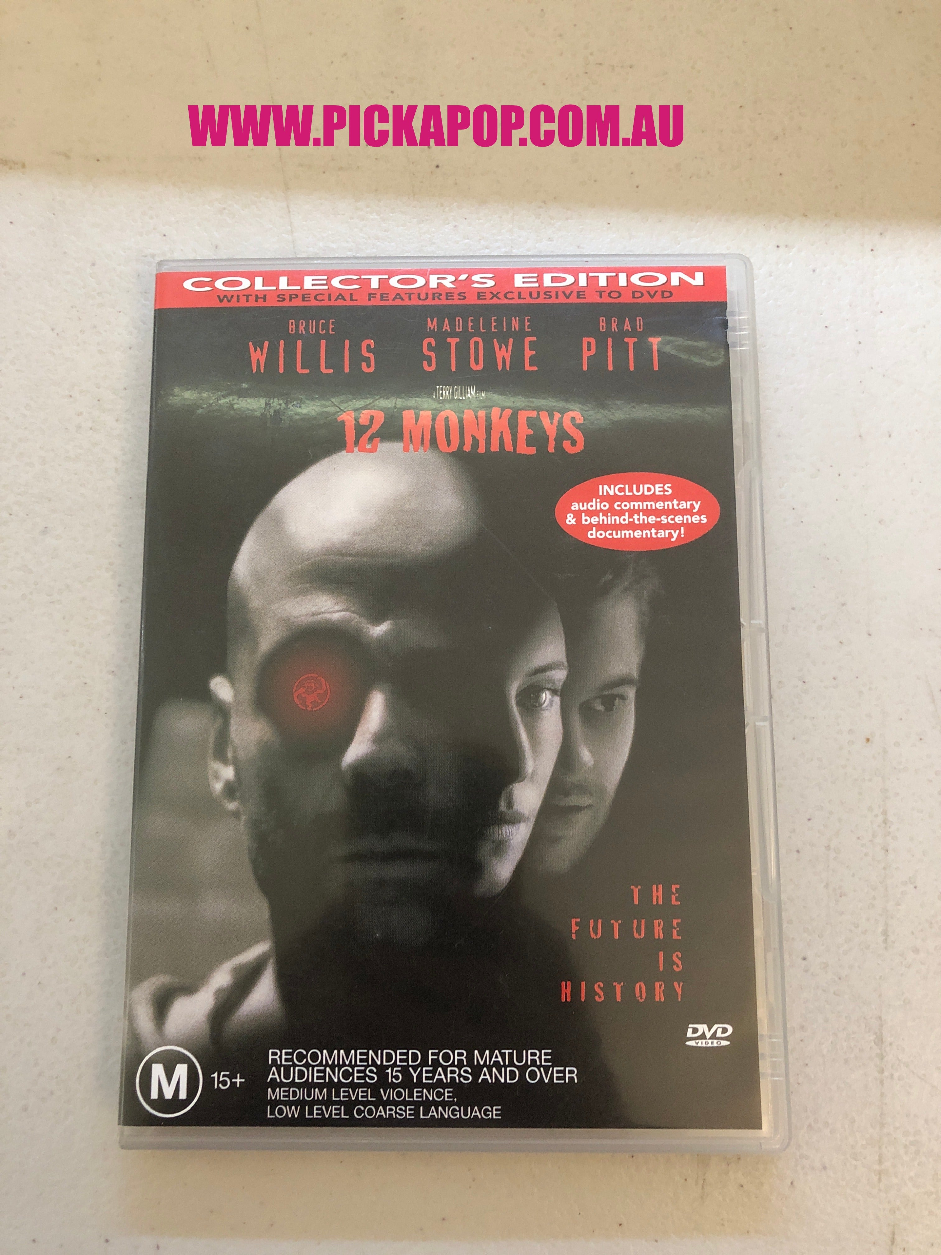 12 MONKEYS - PAL Region 4 - DVD Cleaned and Tested