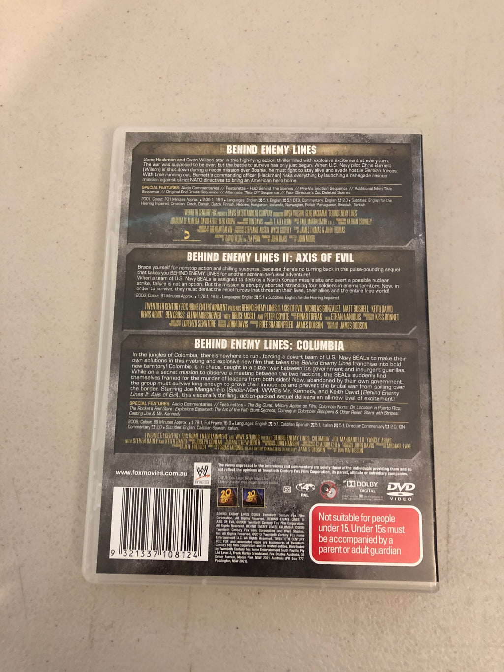BEHIND ENEMY LINES THE ULTIMATE COLLECTION - PAL Region 4 - DVD Cleaned and Tested