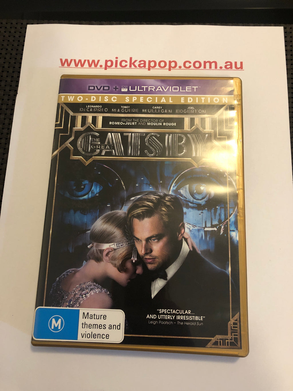 THE GREAT GATSBY  - (PAL Region 4) DVD & ULTRAVIOLET Cleaned and Tested