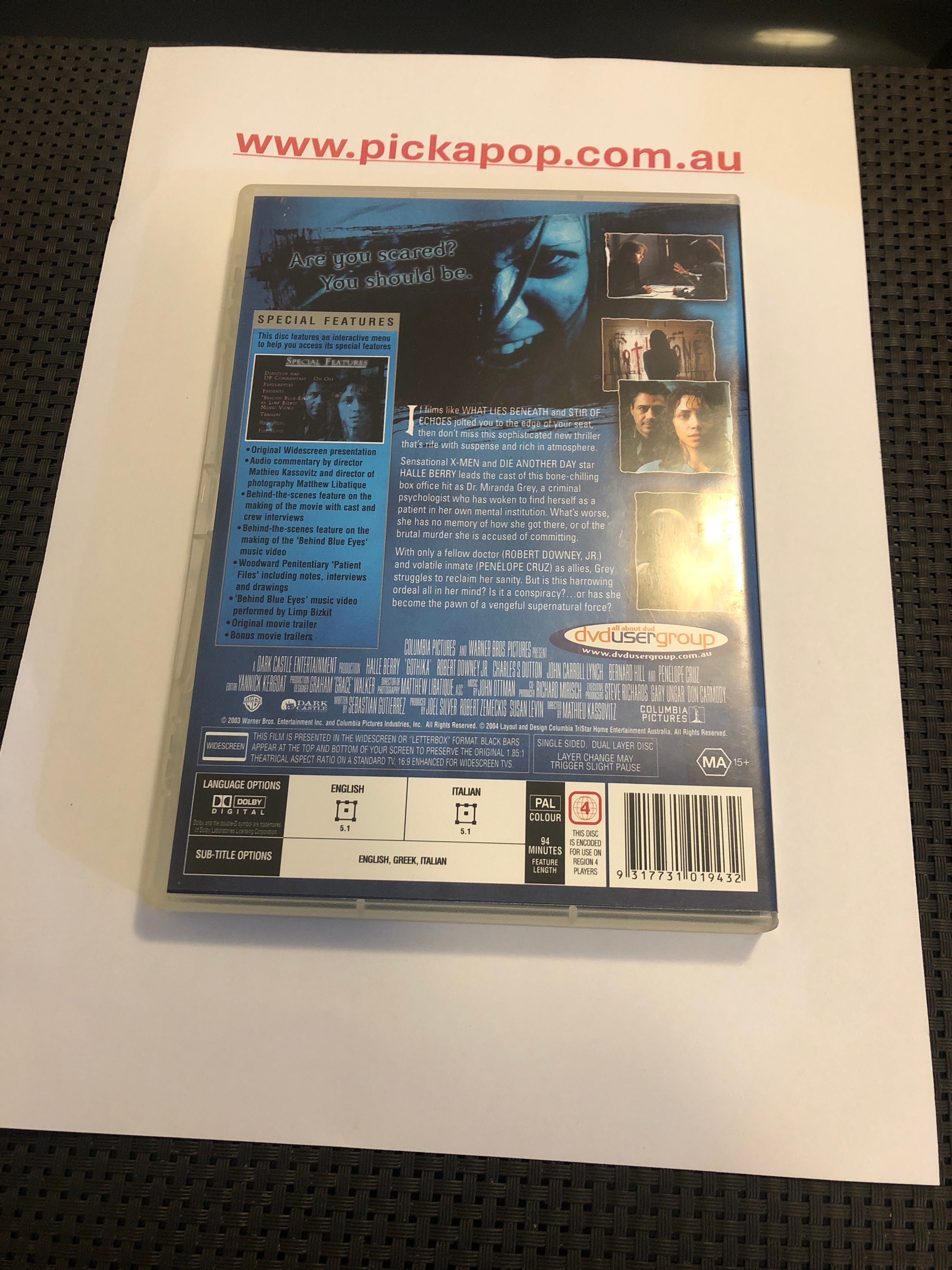 GOTHIKA - (PAL Region 4) DVD Cleaned and Tested