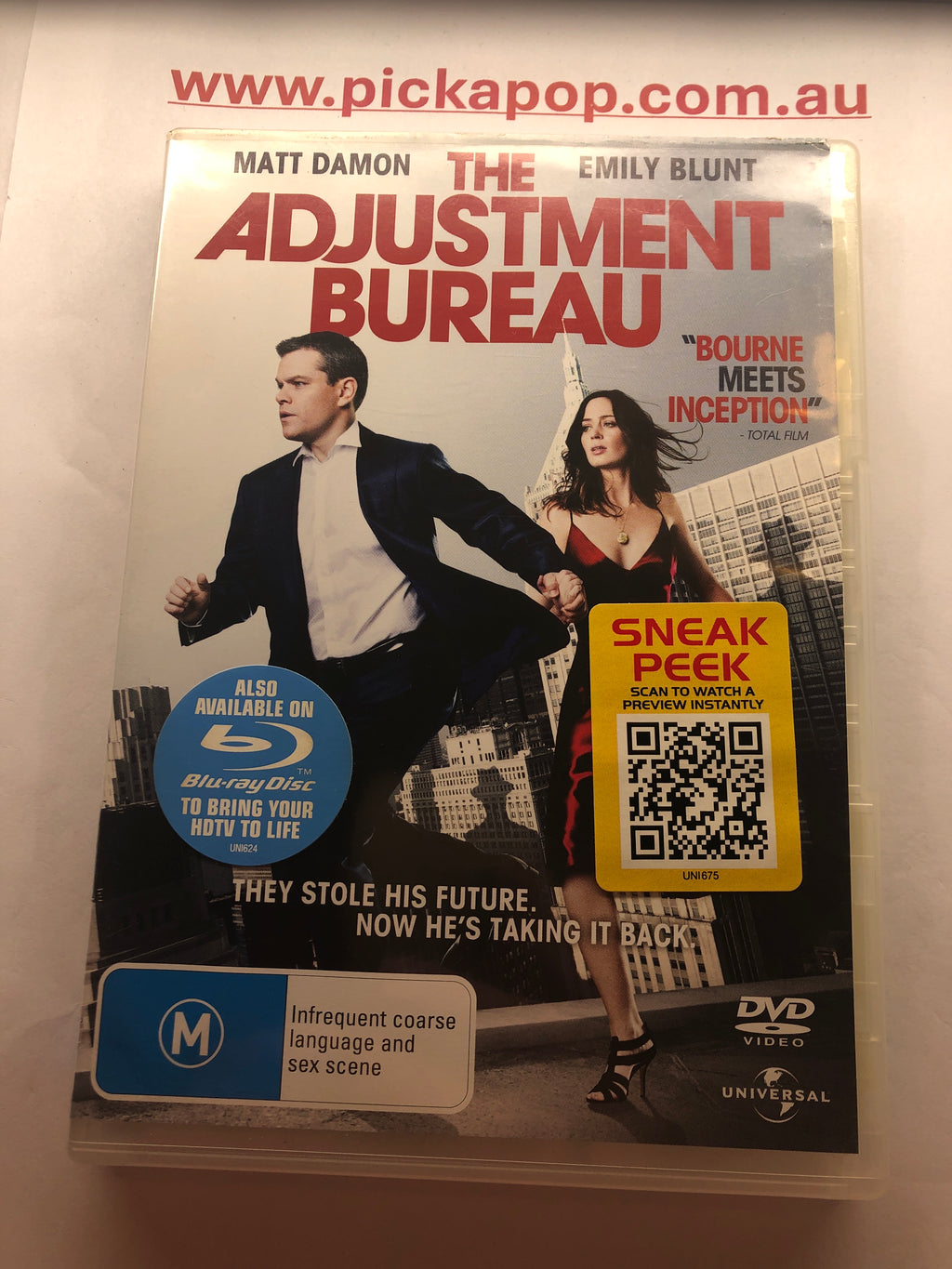 THE ADJUSTMENT BUREAU - (PAL Region 4) DVD Cleaned and Tested