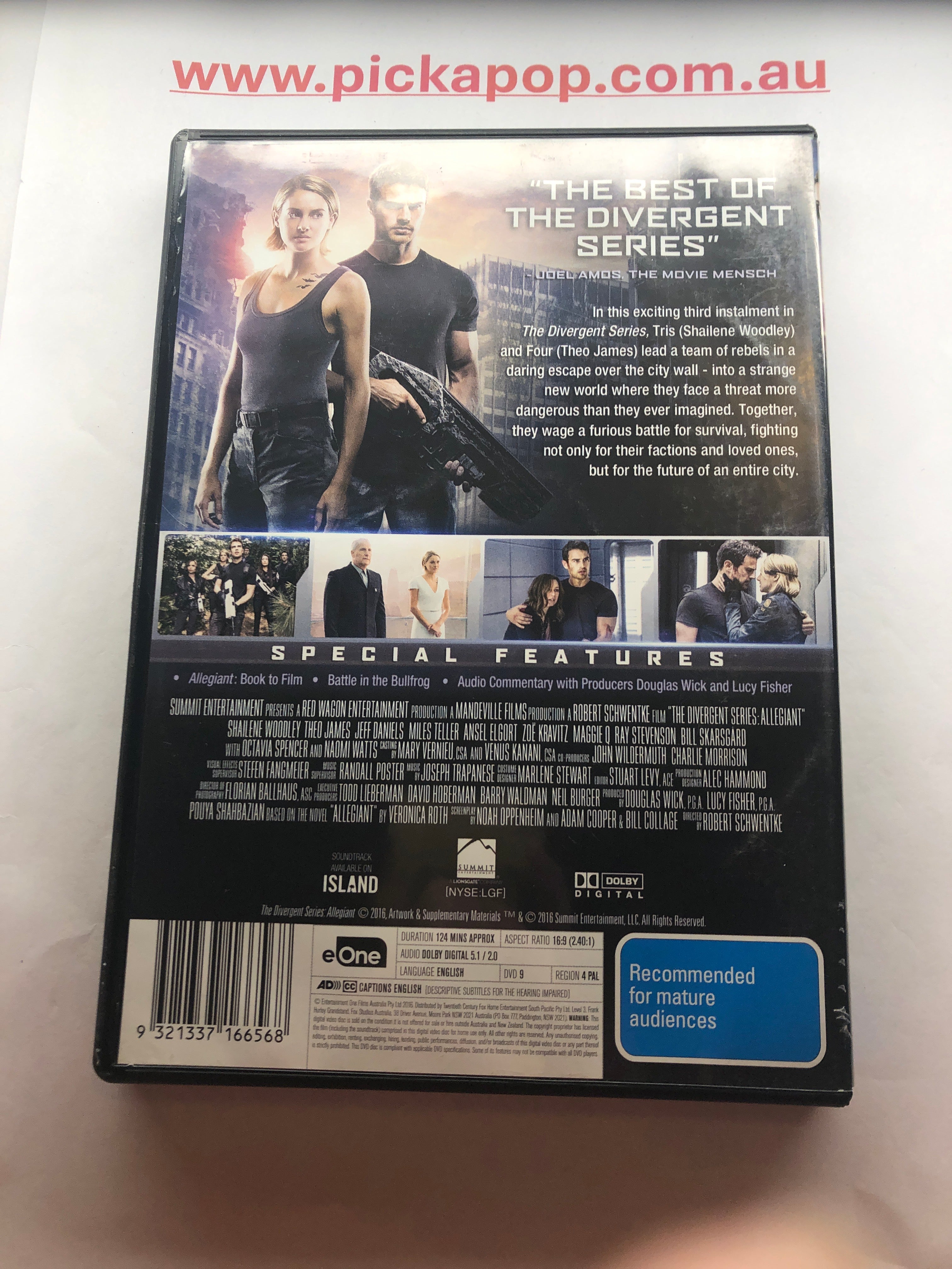 ALLEGIANT - (PAL Region 4) DVD Cleaned and Tested