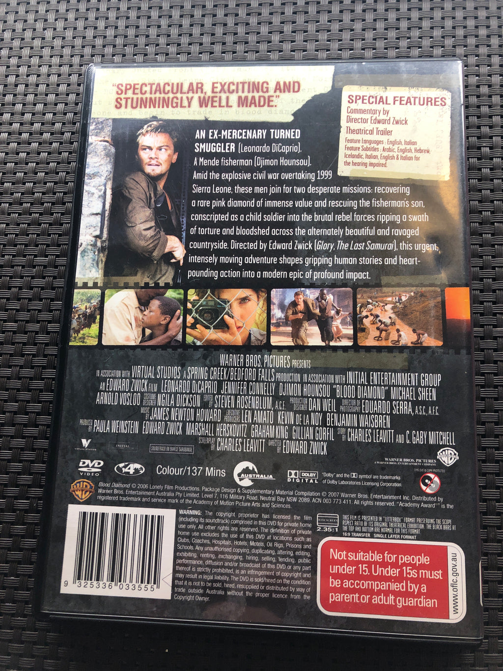 BLOOD DIAMOND - (PAL Region 4) DVD Cleaned and Tested