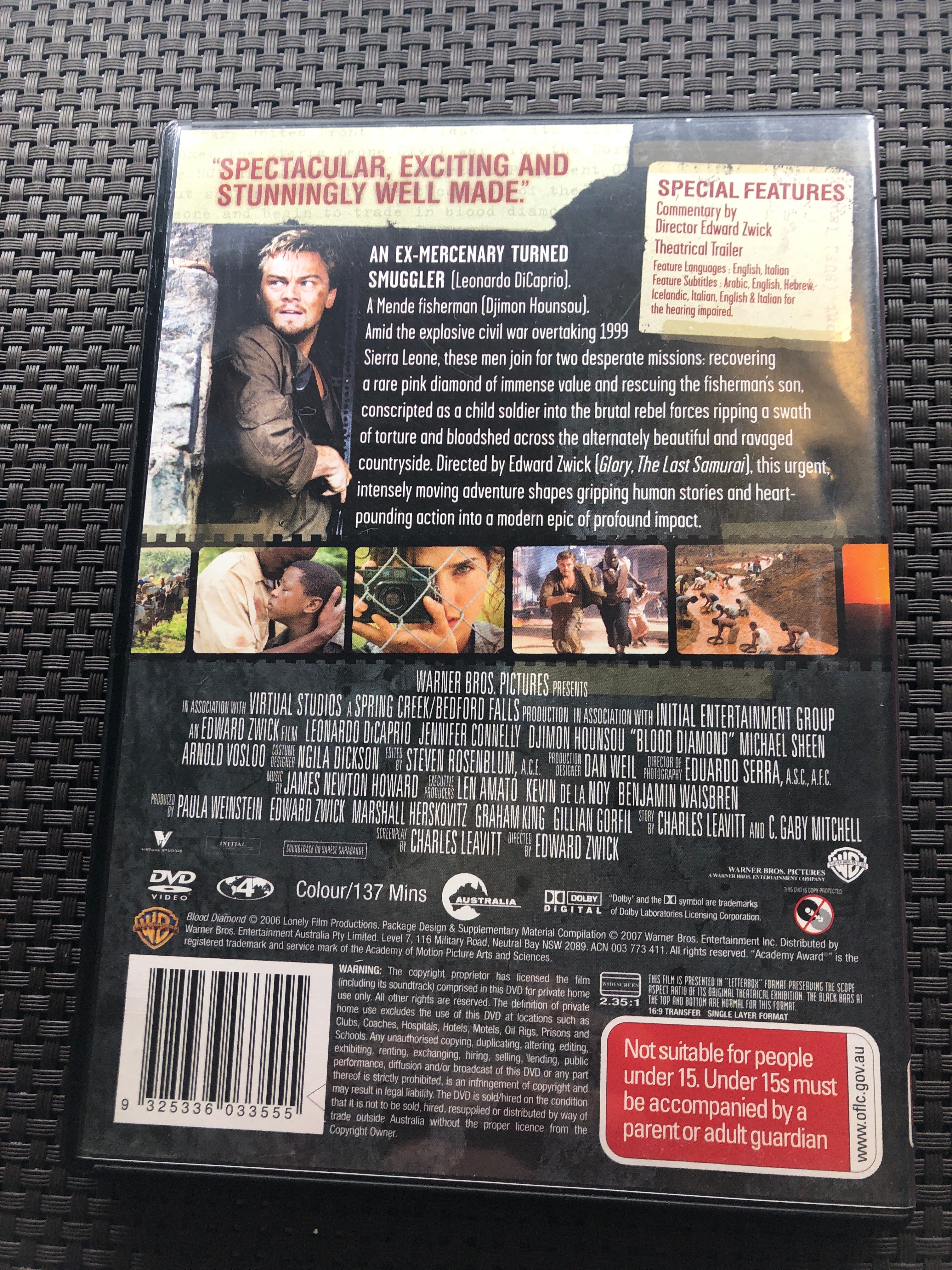 BLOOD DIAMOND - (PAL Region 4) DVD Cleaned and Tested