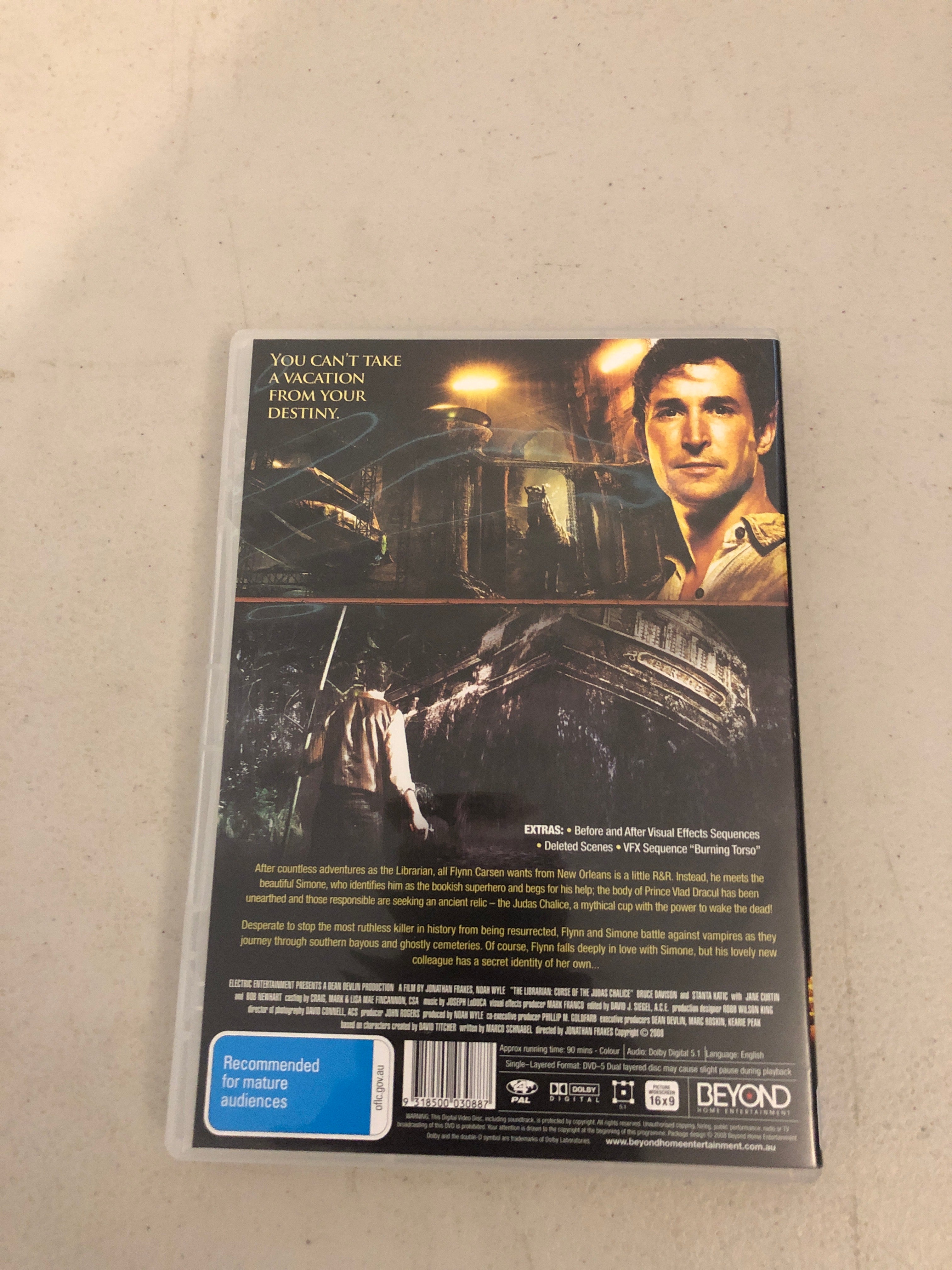 THE LIBRARIAN 3 CURSE OF THE JUDAS CHALICE- PAL Region 4 - DVD Cleaned and Tested