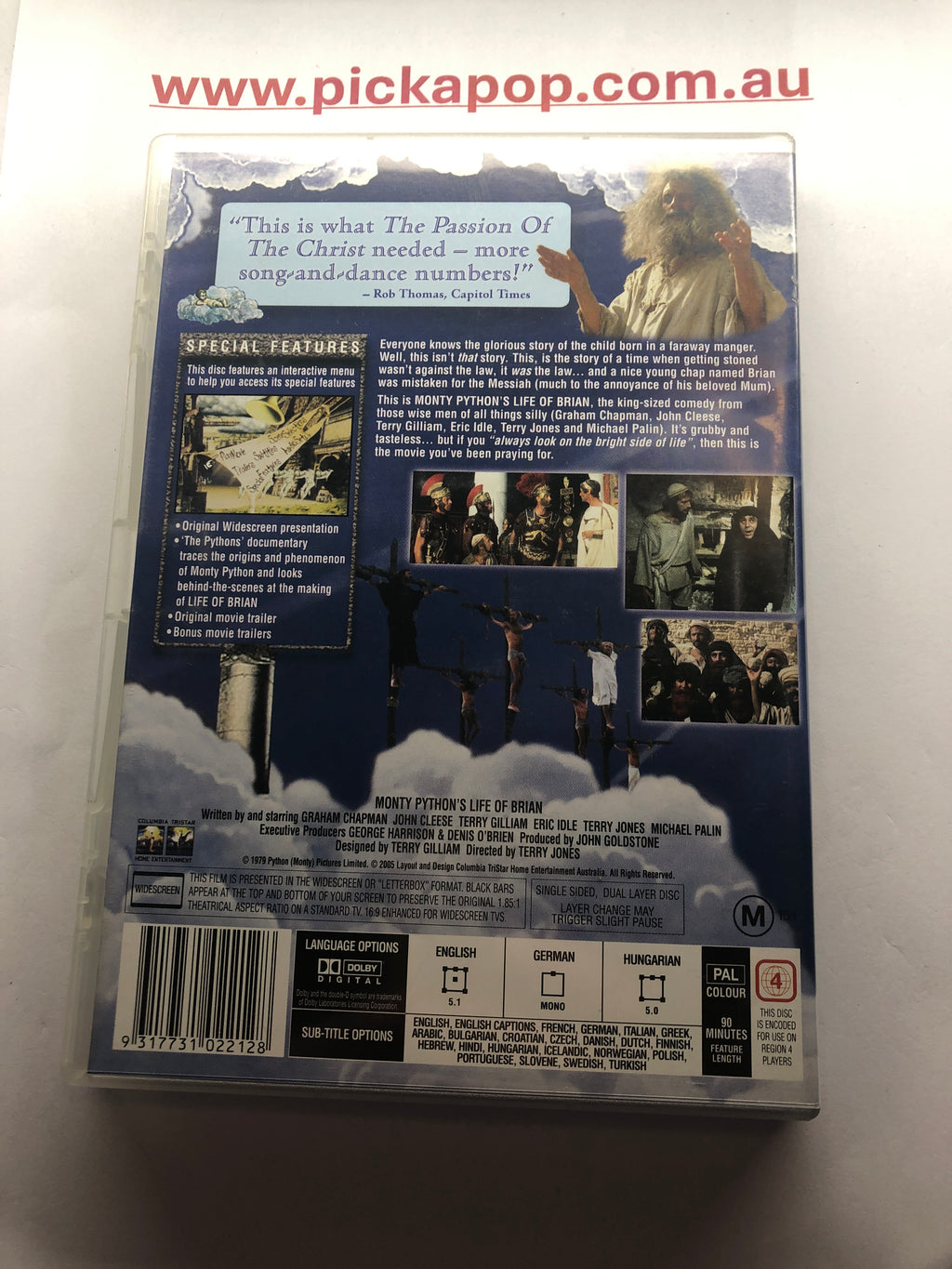 LIFE OF BRIAN - (PAL Region 4) DVD Cleaned and Tested