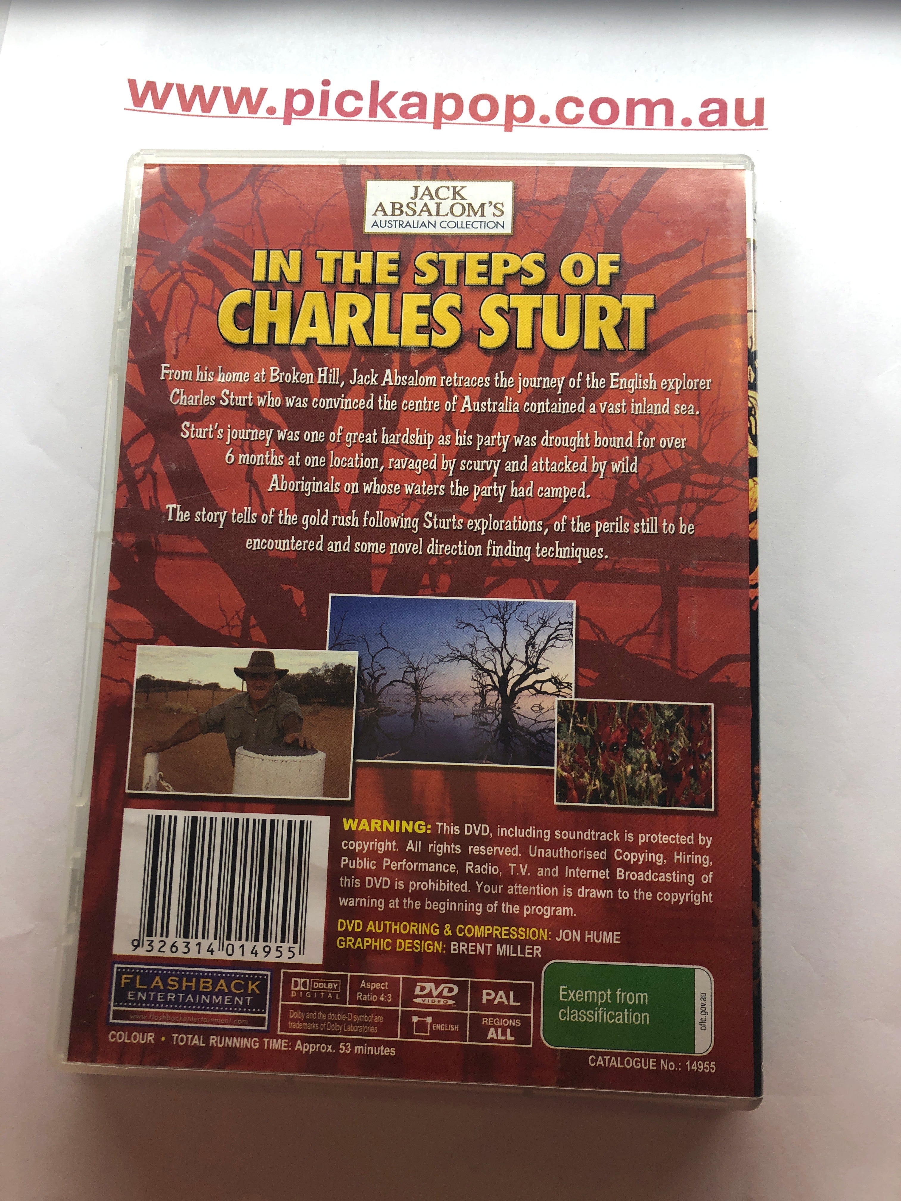 IN THE STEPS OF CHARLES STURT - (PAL Region 4) DVD Cleaned and Tested