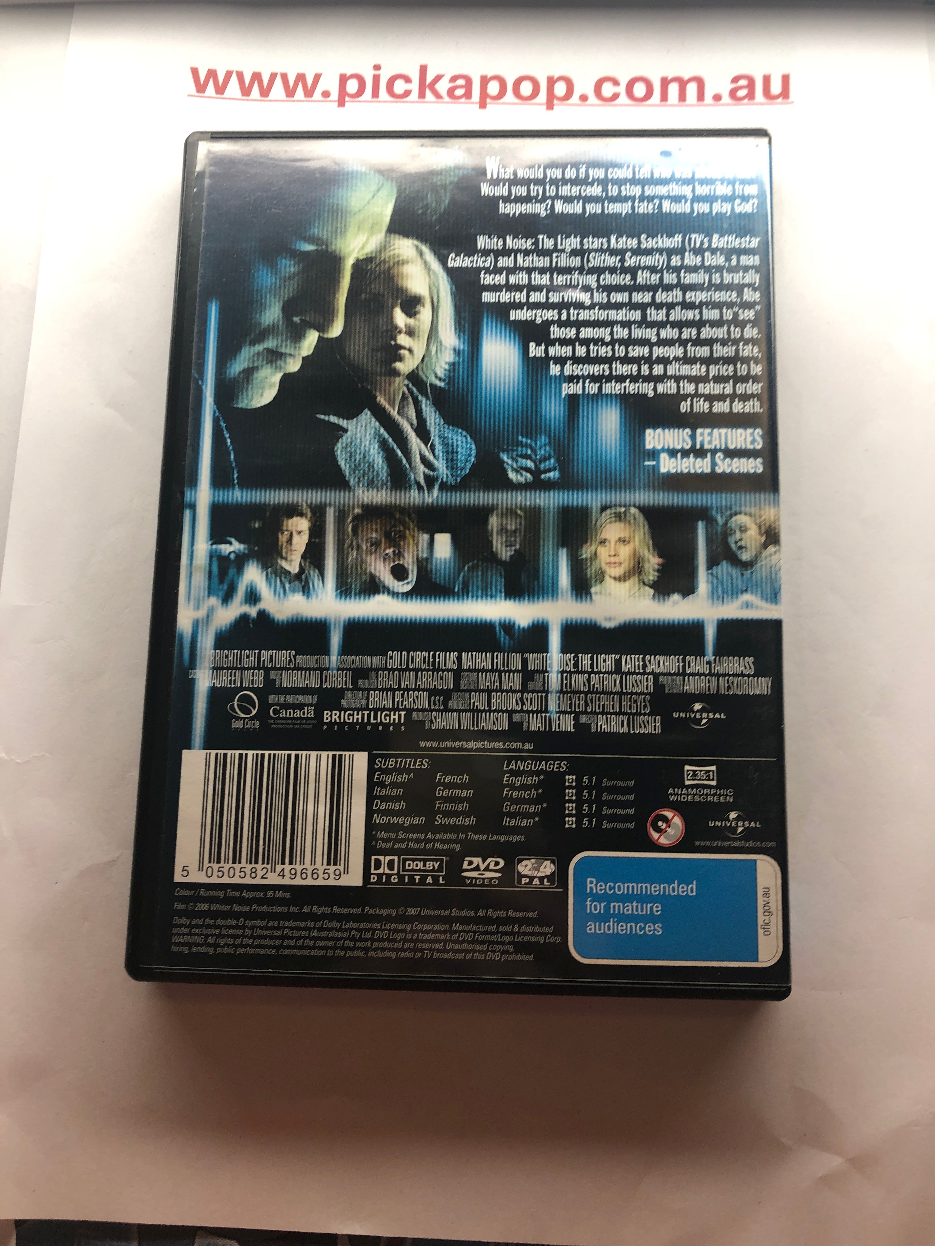 WHITE NOISE: THE LIGHT - (PAL Region 4) DVD Cleaned and Tested