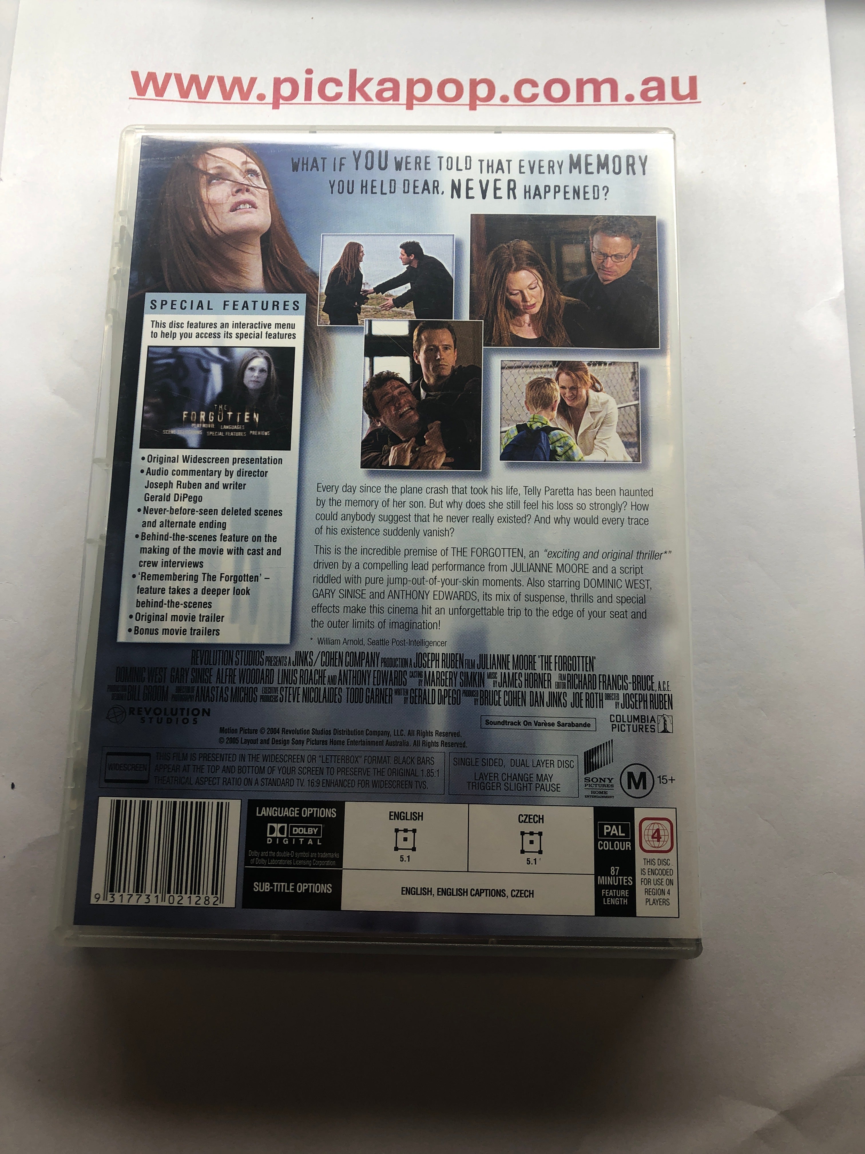THE FORGOTTEN - (PAL Region 4) DVD Cleaned and Tested