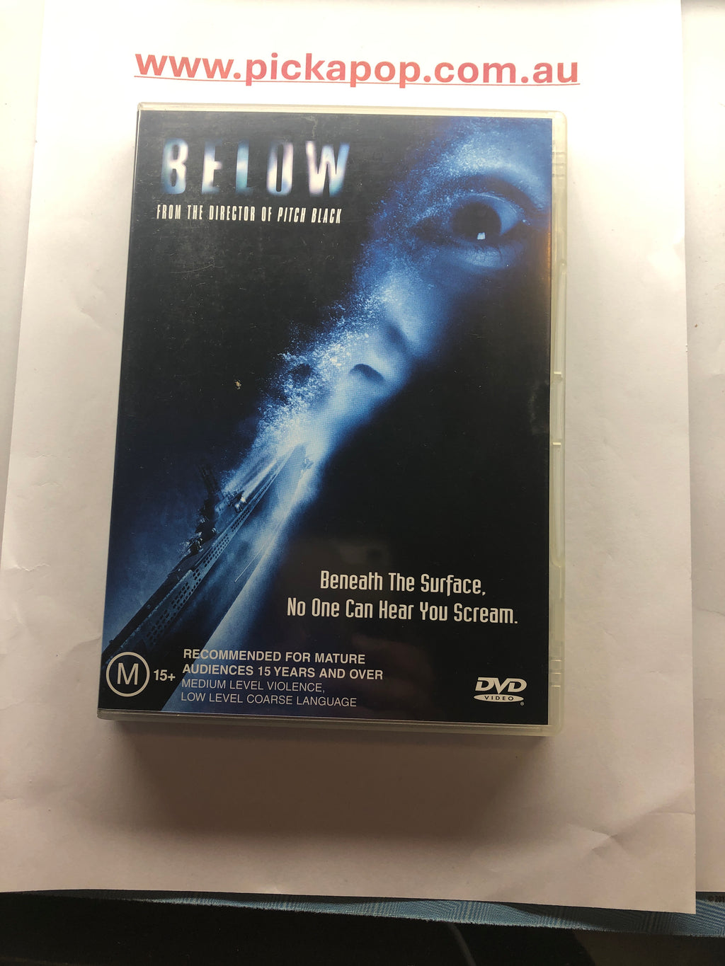 BELOW FROM THE DIRECTOR OF PITCH BLACK - (PAL Region 4) DVD Cleaned and Tested