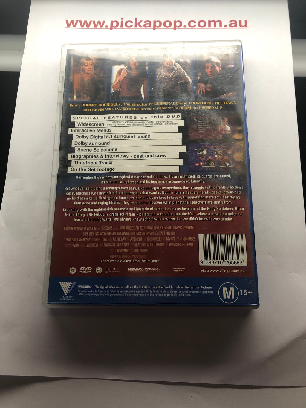 THE FACULTY - (PAL Region 4) DVD Cleaned and Tested