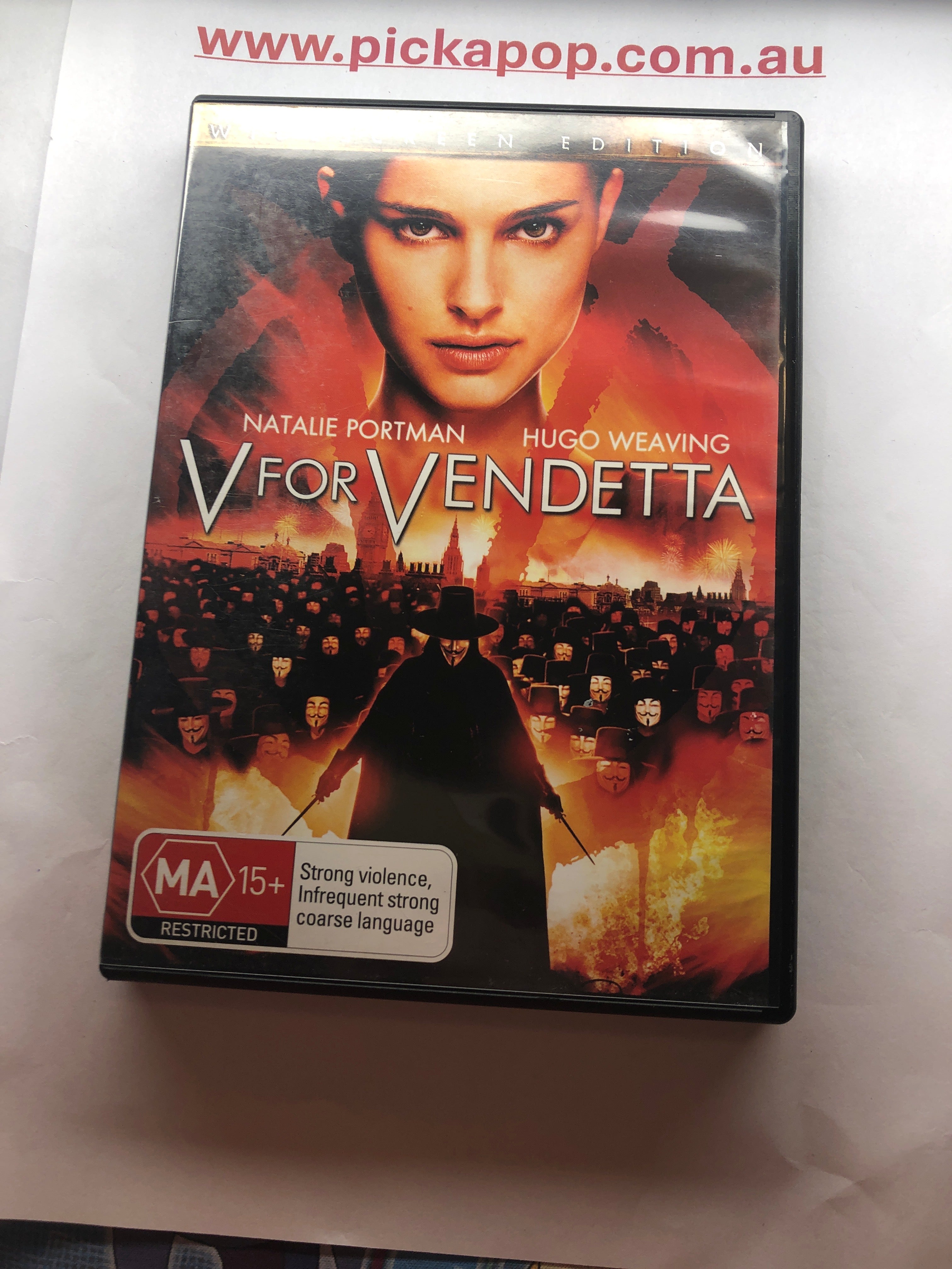 V FOR VENDETTTA - (PAL Region 4) DVD Cleaned and Tested