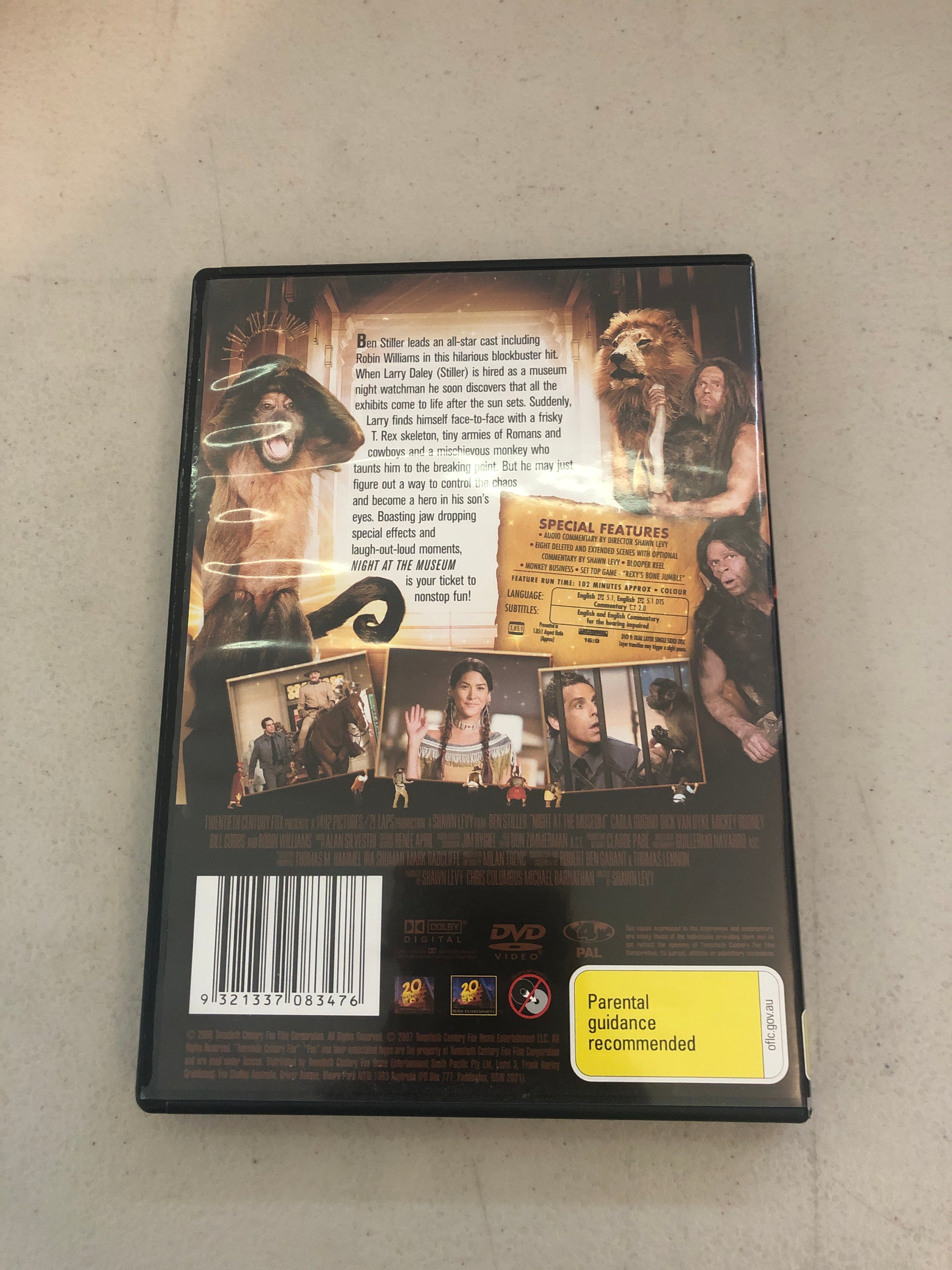 NIGHT AT THE MUSEUM EVERYTHING COMES TO LIFE - PAL Region 4 - DVD Cleaned and Tested