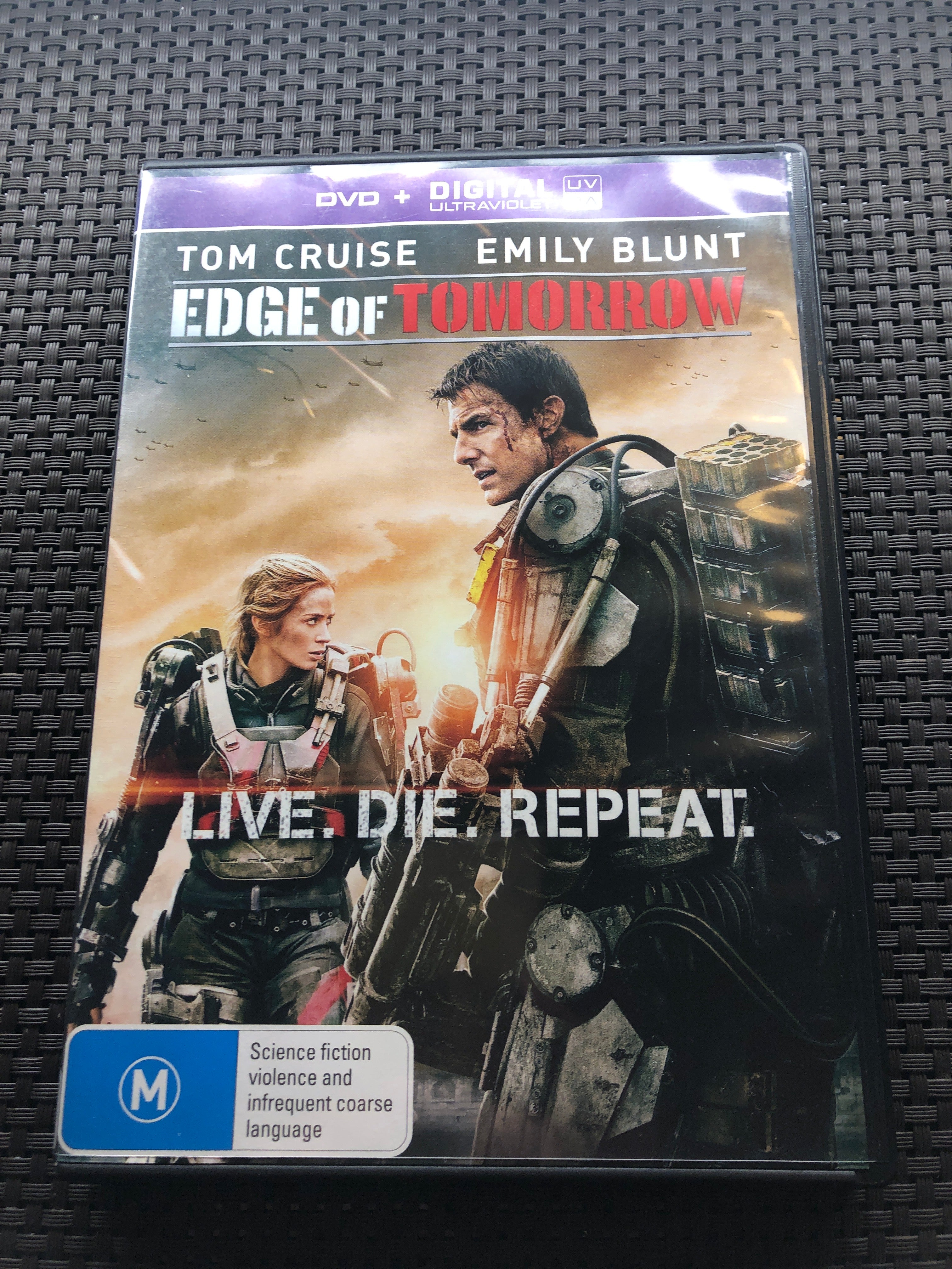 EDGD OF TOMORROW - (PAL Region 4) DVD & DIGITAL ULTRAVIOLET Cleaned and Tested