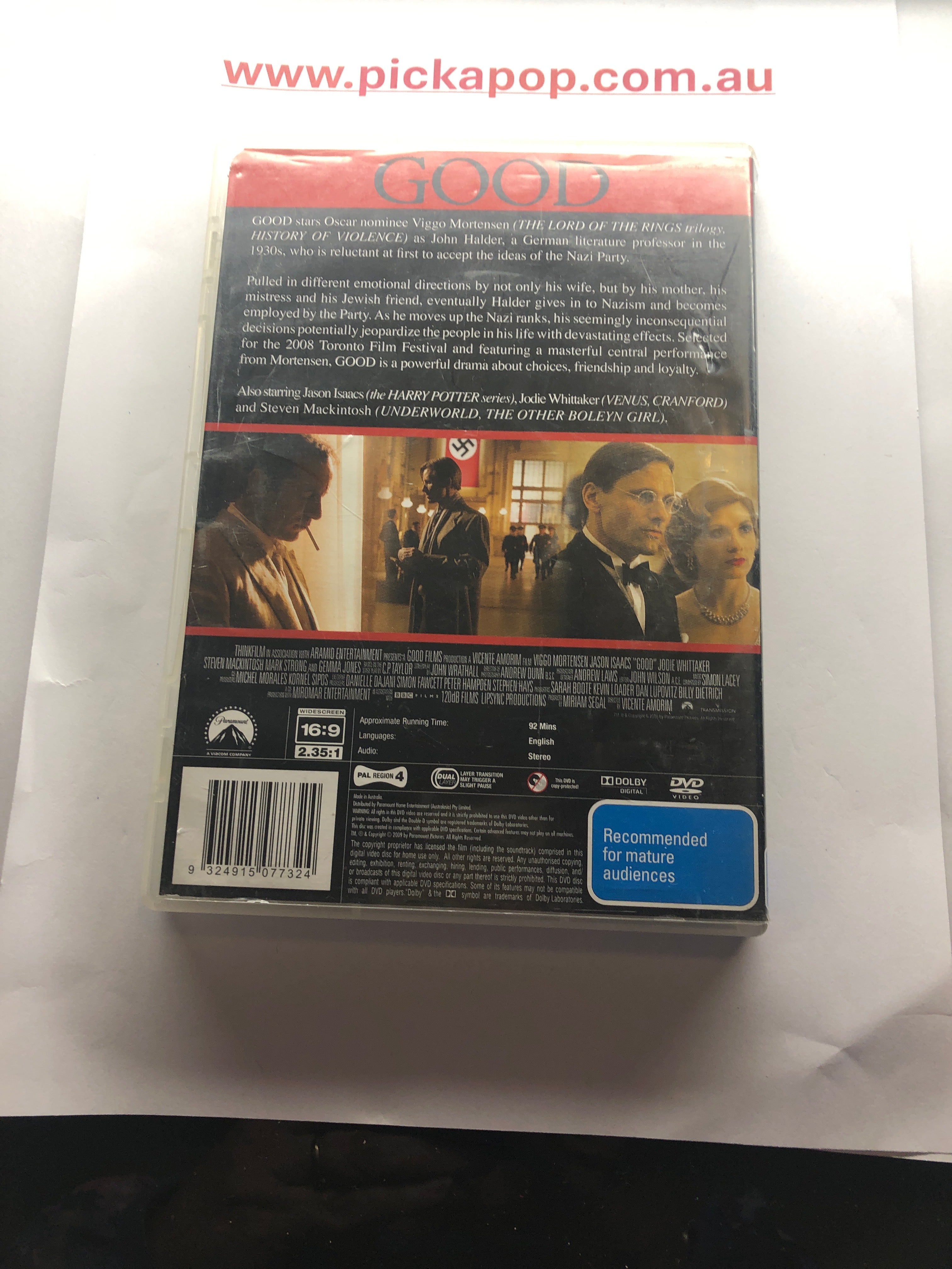 GOOD - (PAL Region 4) DVD Cleaned and Testes