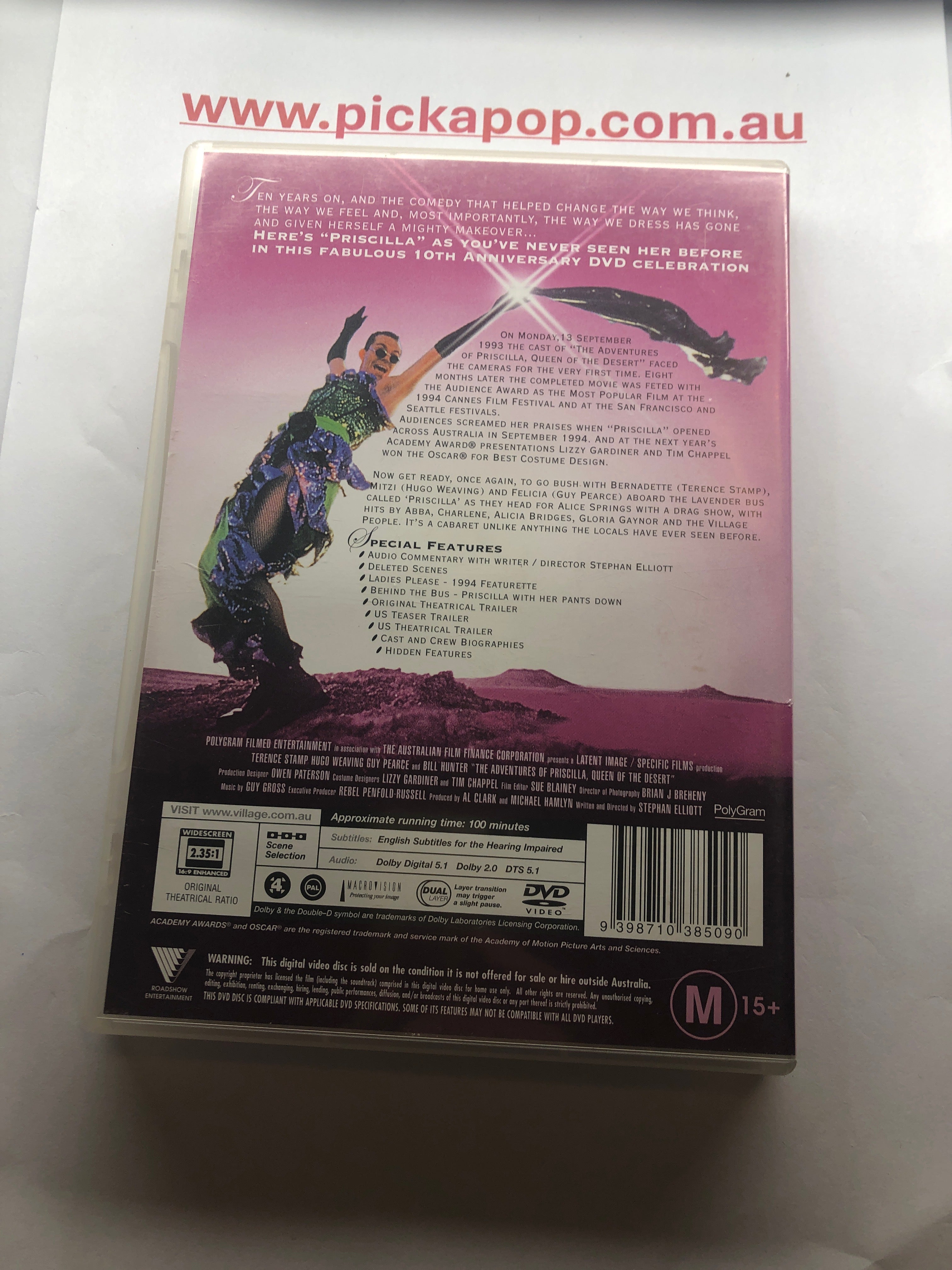 PRISCILLA QUEEN OF THE DESERT - (PAL Region 4) DVD Cleaned and Tested