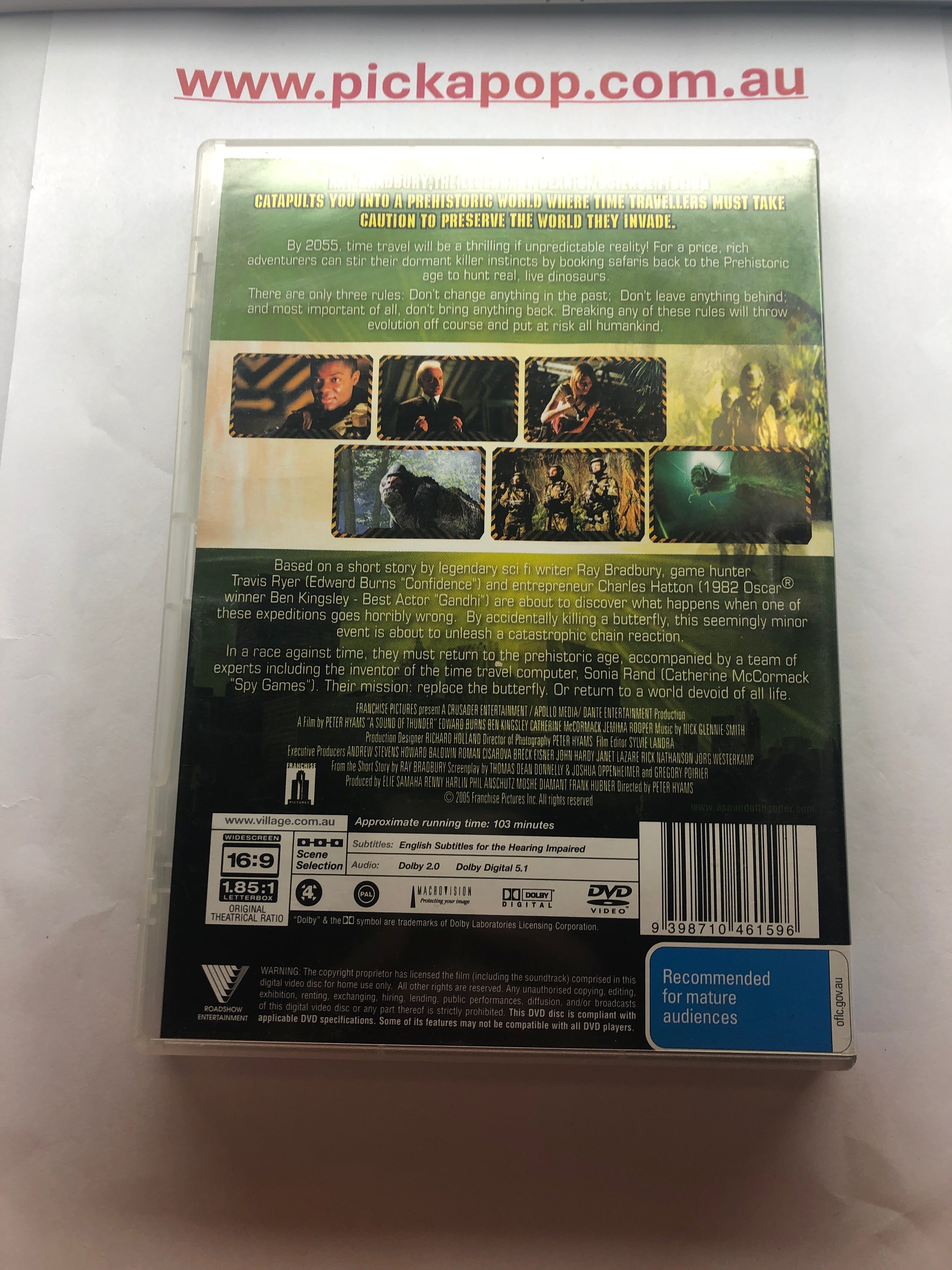 A SOUND OF THUNDER - (PAL Region 4) DVD Cleaned and Tested