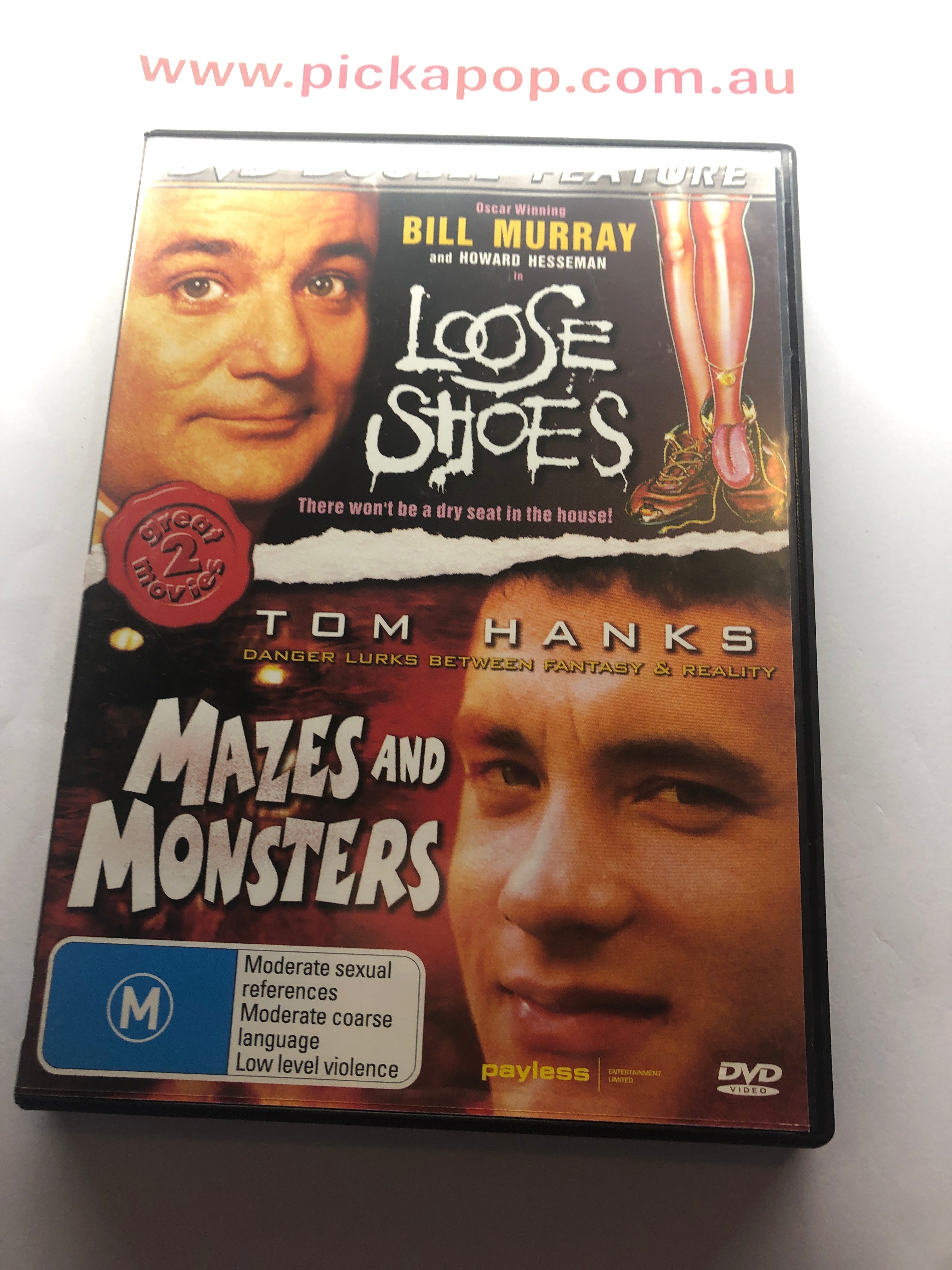 LOOSE SHOES & MAZES AND MONSTERS - (PAL Region 4) DVD DOUBLE FEATURE Cleaned and Tested