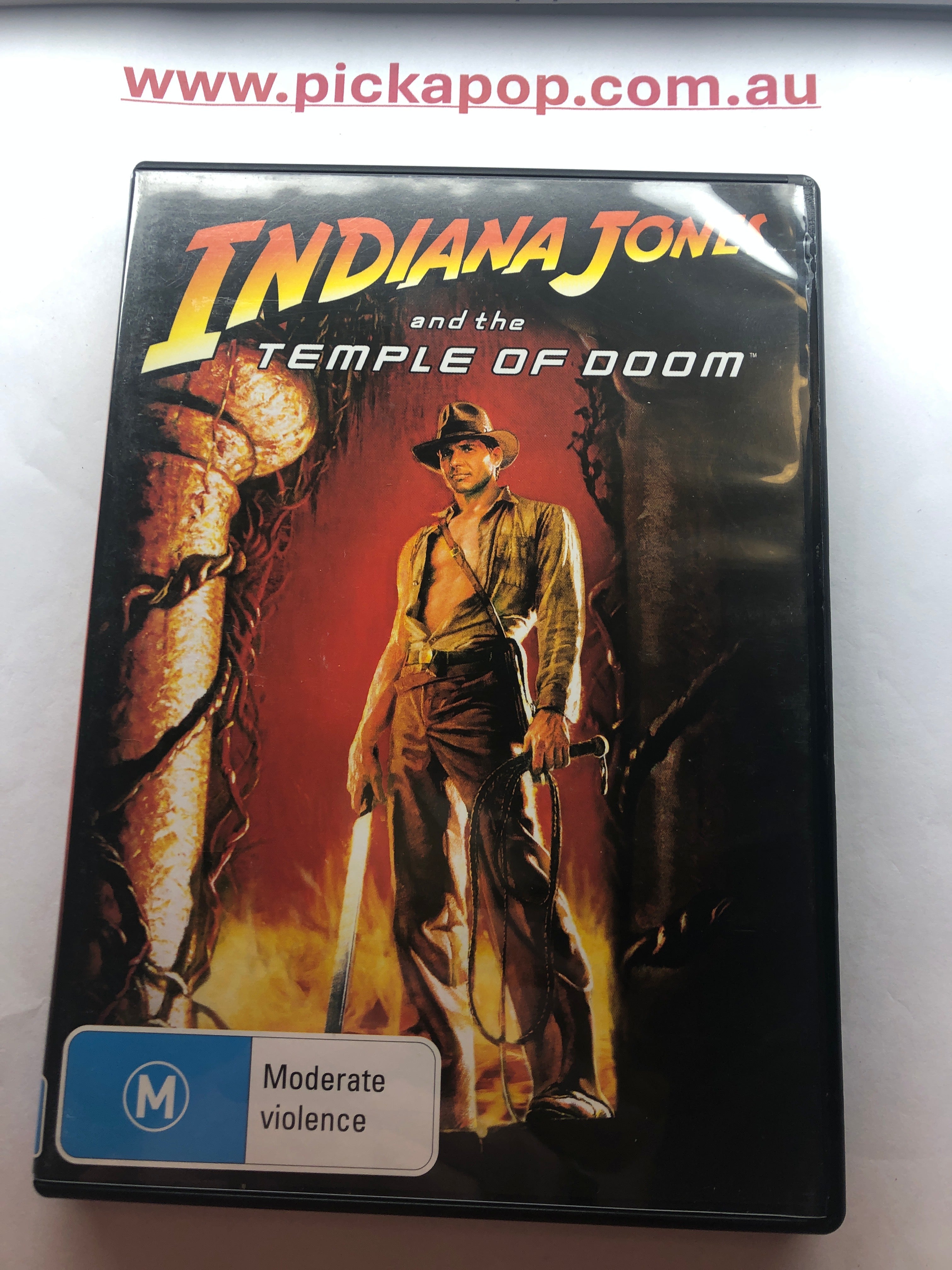 INDIANA JONES AND THE TEMPLE OF DOOM - (PAL Region 4) DVD Cleaned and Tested