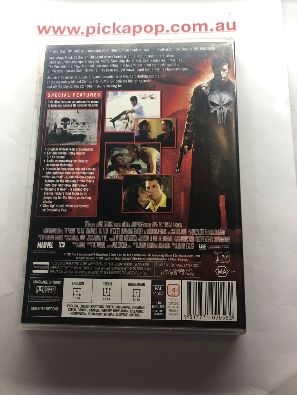 THE PUNISHER - (PAL Region 4) DVD Cleaned and Tested