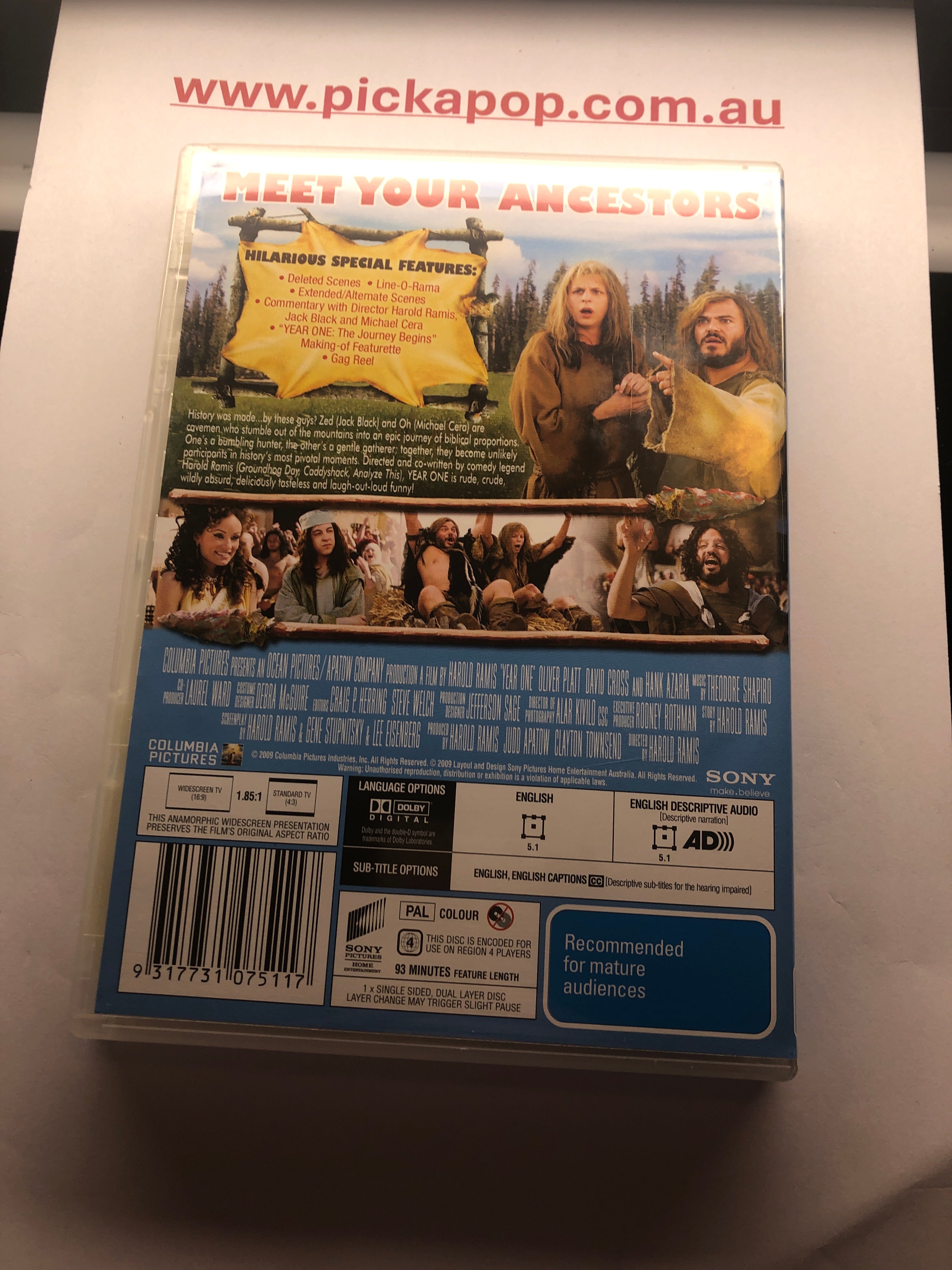 YEAR ONE - (PAL Region 4) DVD Cleaned and Tested