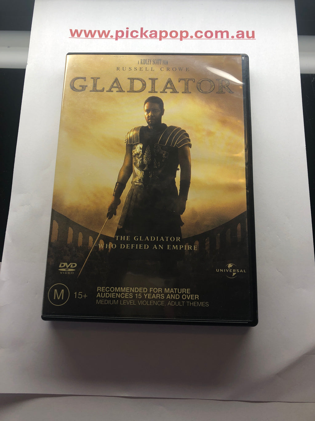 GLADITOR - (PAL Region 4) DVD Cleaned and Tested