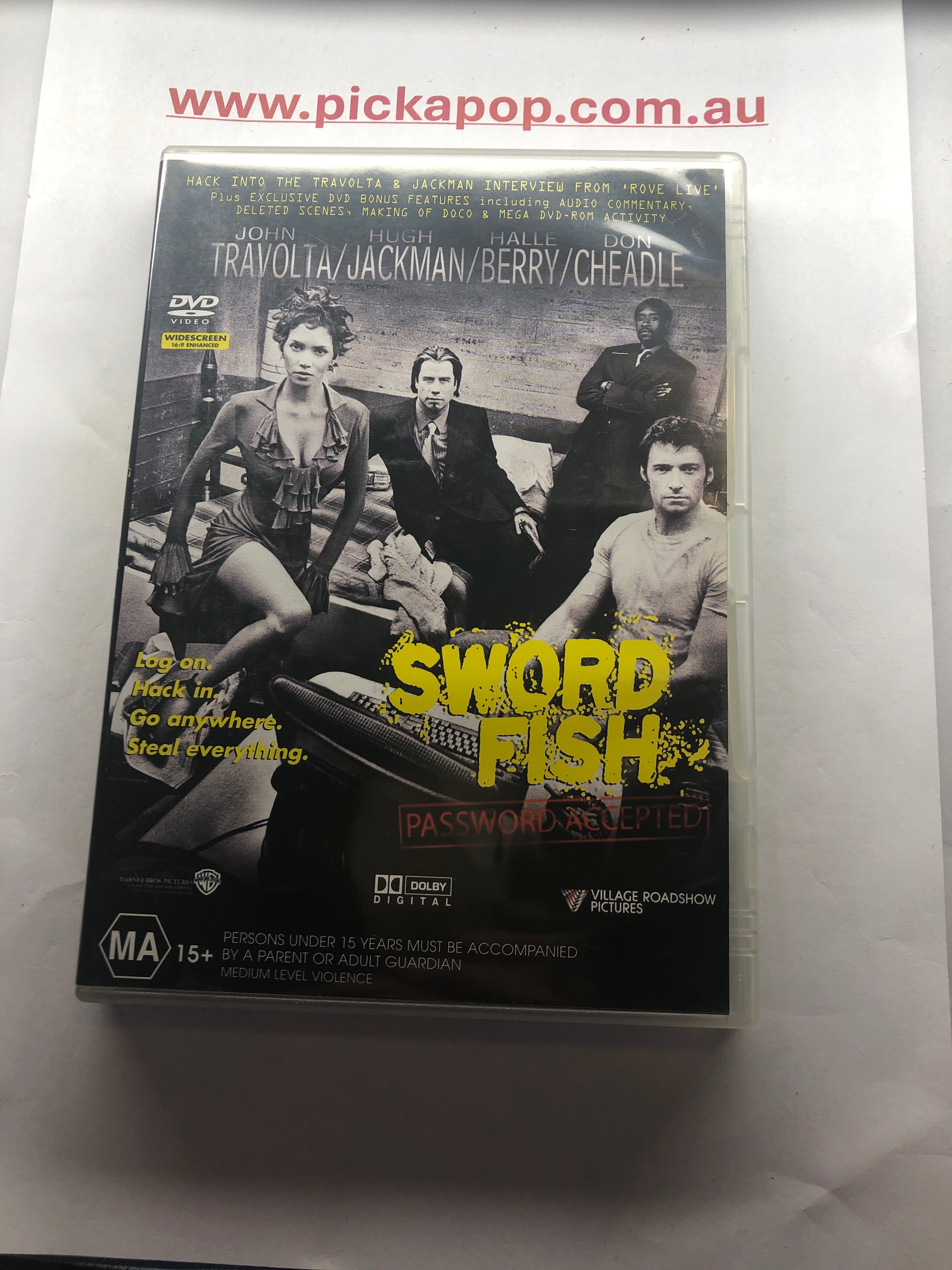 SWORD FISH - (PAL Region 4) DVD Cleaned and Tested
