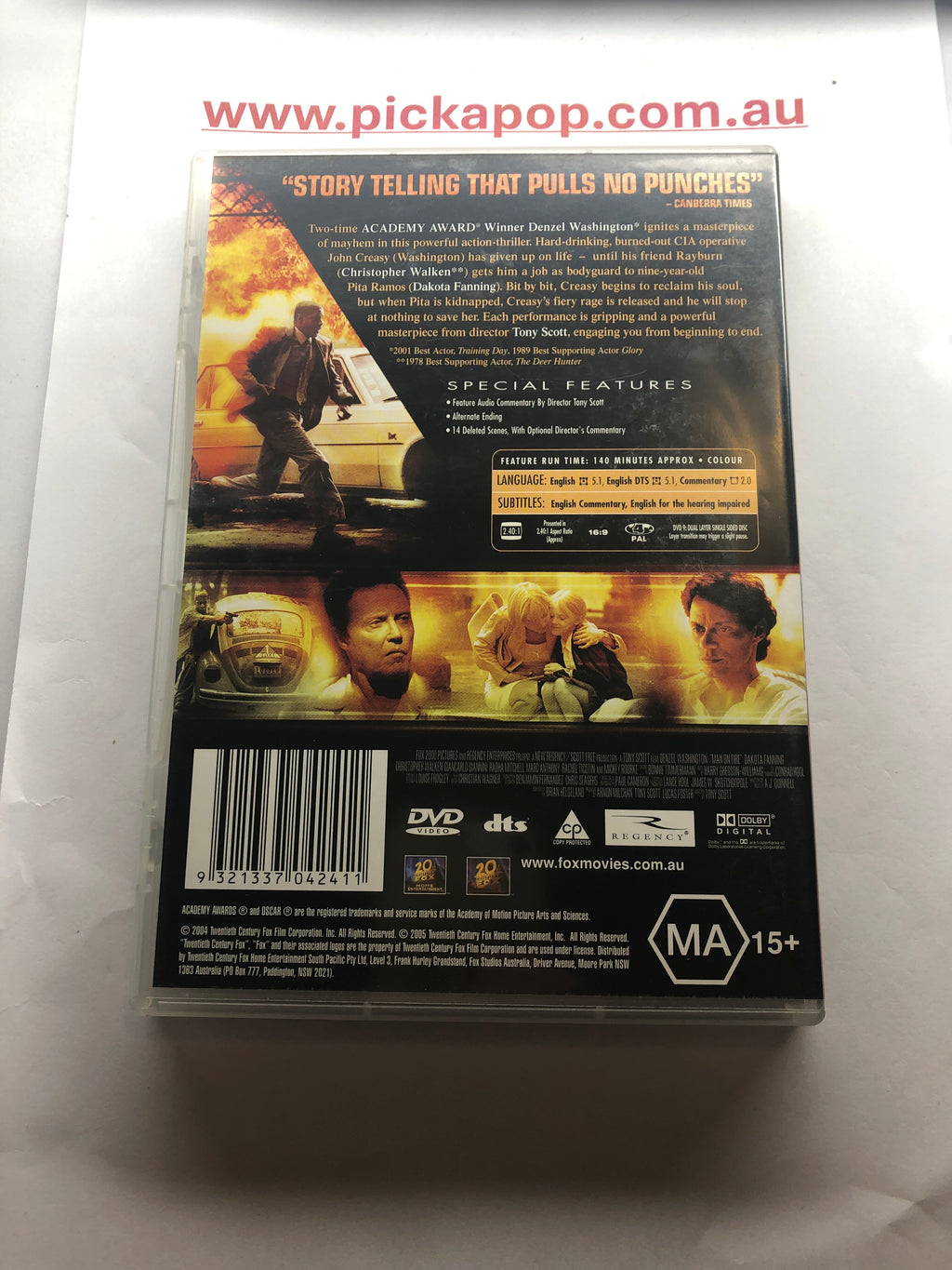 MAN OF FIRE - (PAL Region 4) DVD Cleaned and Tested