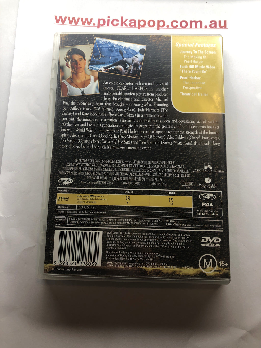 PEARL HARBOUR - (PAL Region 4) DVD Cleaned and Tested