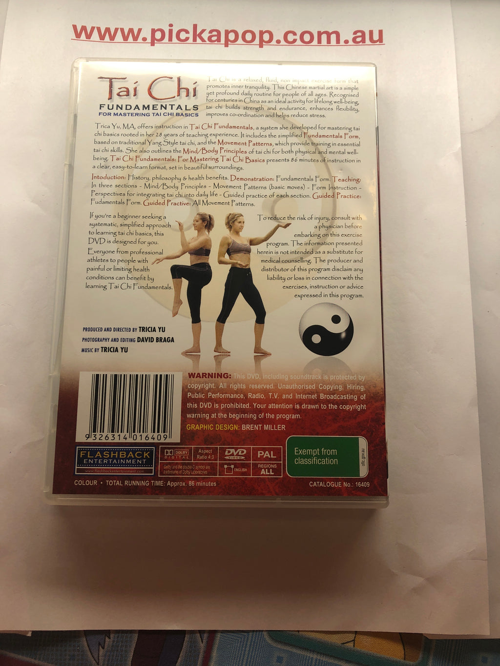 TAI CHI FUNDAMENTALS FOR MASTERING TAI CHI BASICS - (PAL Region 4) DVD Cleaned and Tested