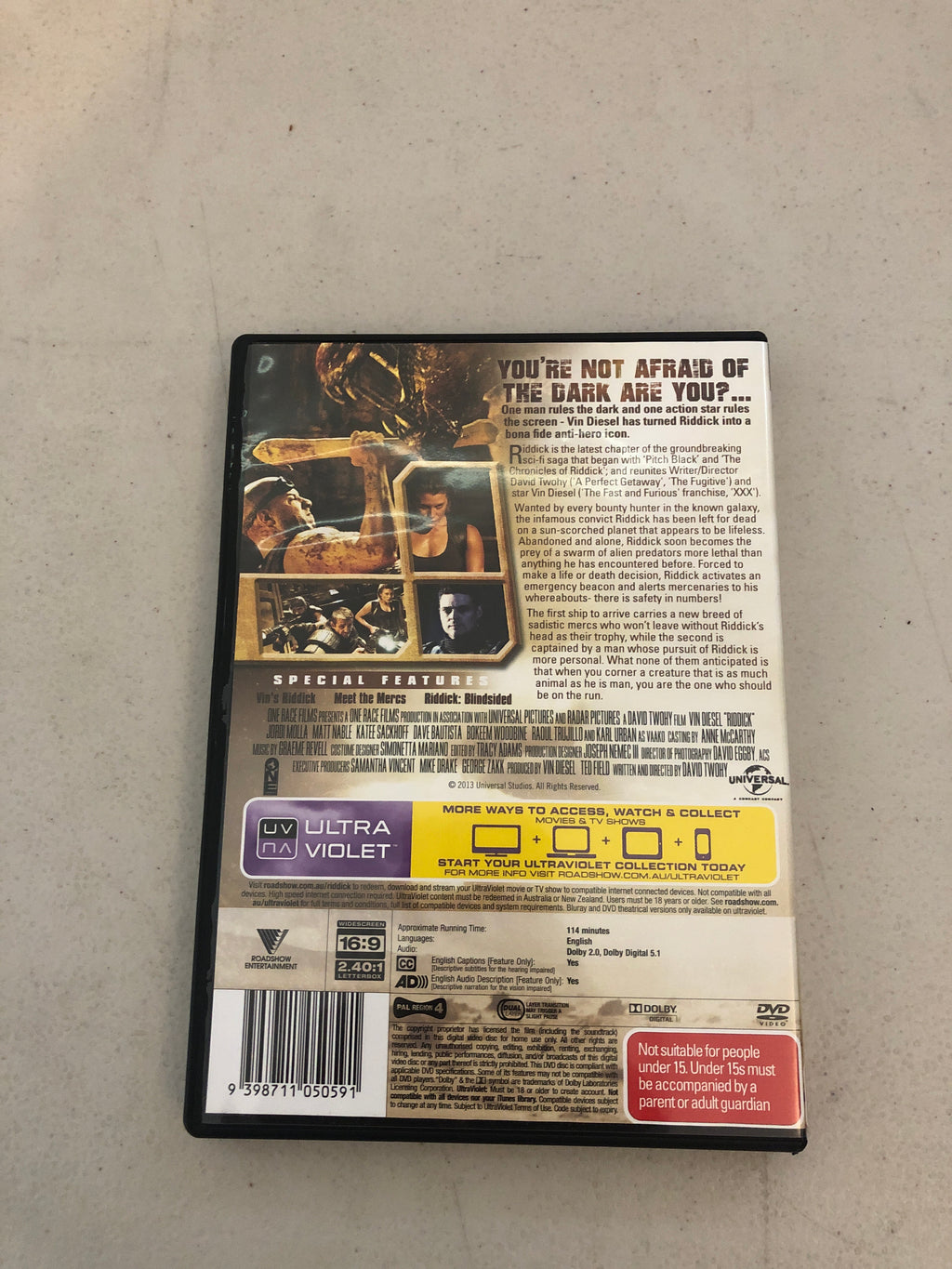 RIDDICK - PAL Region 4 - DVD Cleaned and Tested