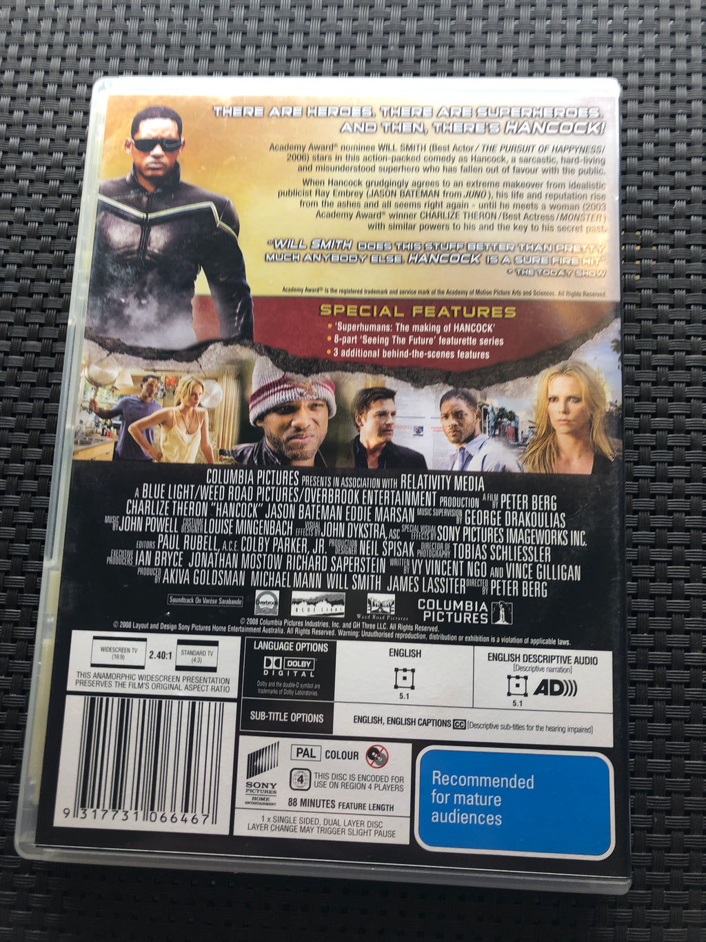 HANCOCK - (PAL Region 4) DVD Cleaned and Tested