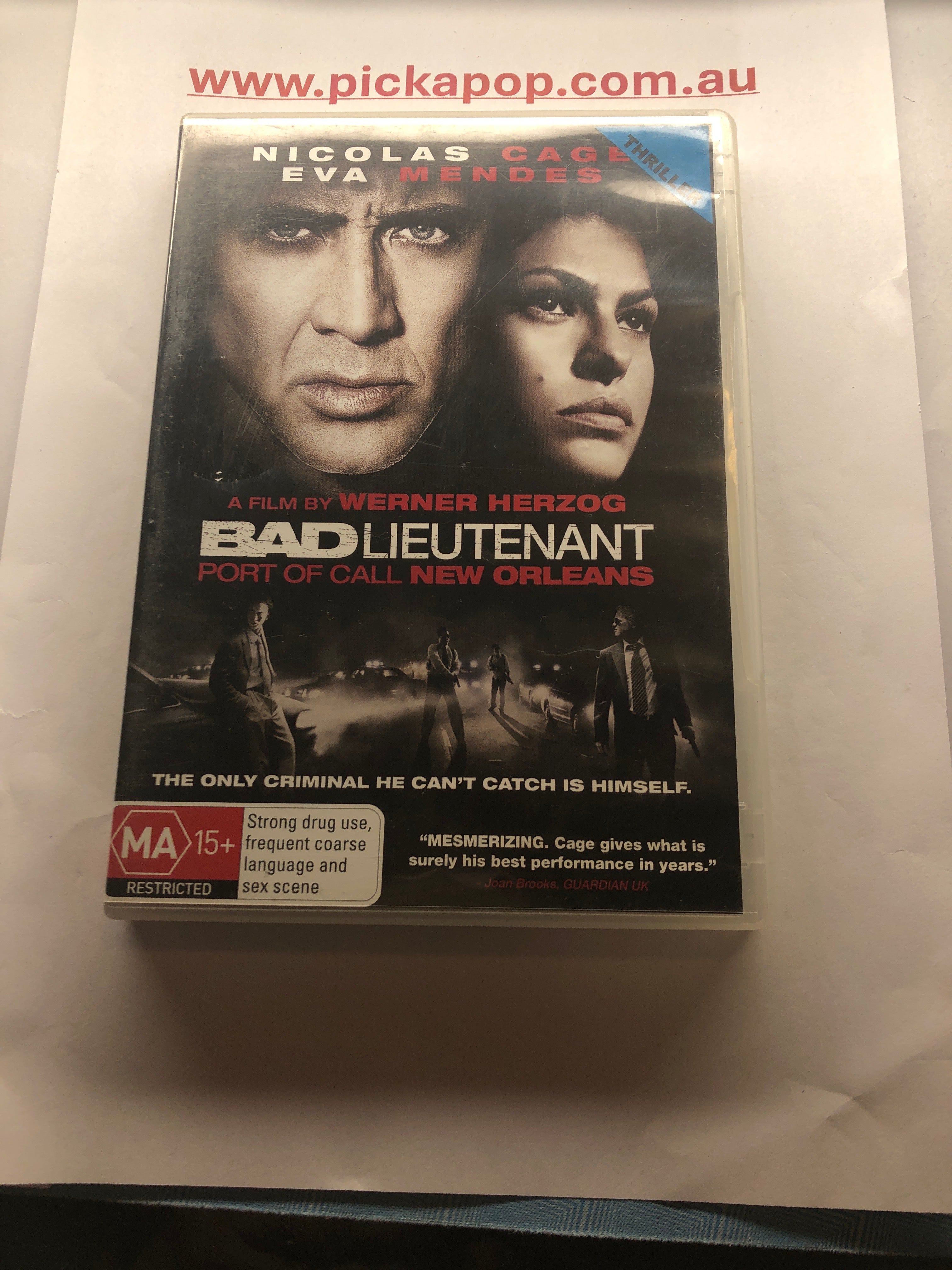 BAD LIEUTENANT PORT OF CALL NEW ORLEANS - (PAL Region 4) DVD Cleaned and Tested