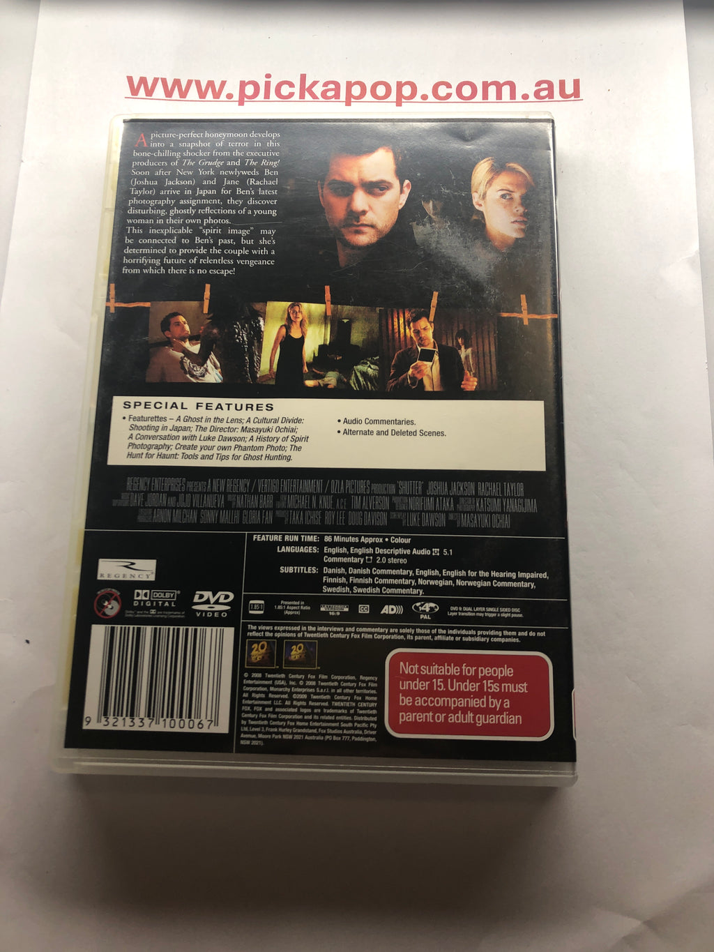 SHUTTER - (PAL Region 4) DVD Cleaned and Tested