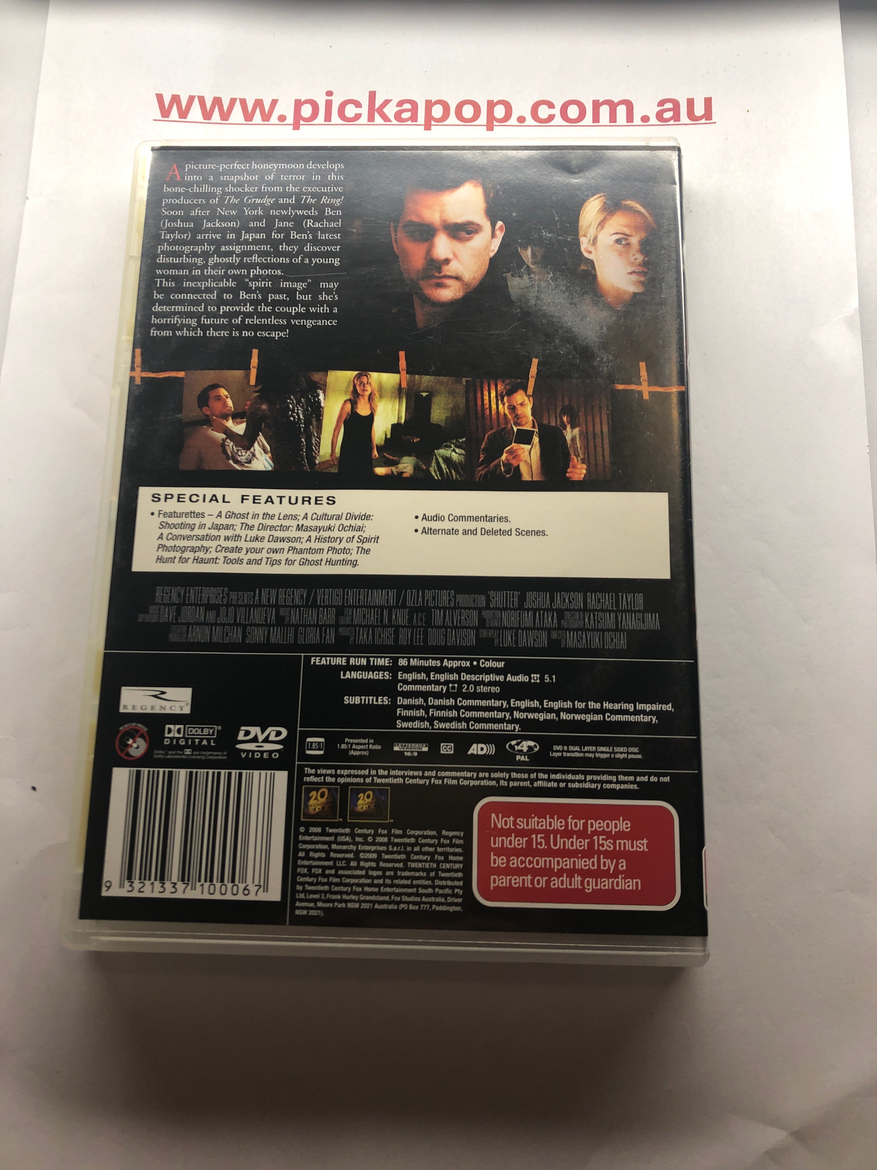 SHUTTER - (PAL Region 4) DVD Cleaned and Tested