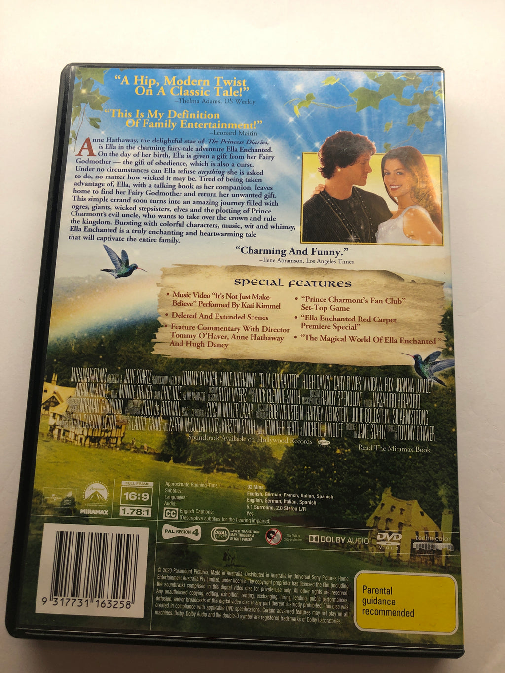 ELLA ENCHANTED - (PAL Region 4) DVD Cleaned and Tested