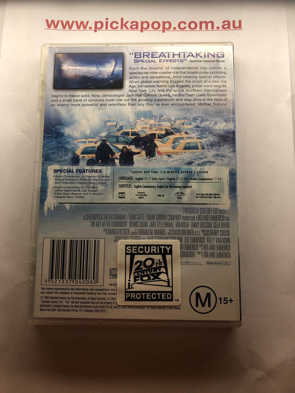 THE DAY AFTER TOMORROW - (PAL Region 4) DVD Cleaned and Tested