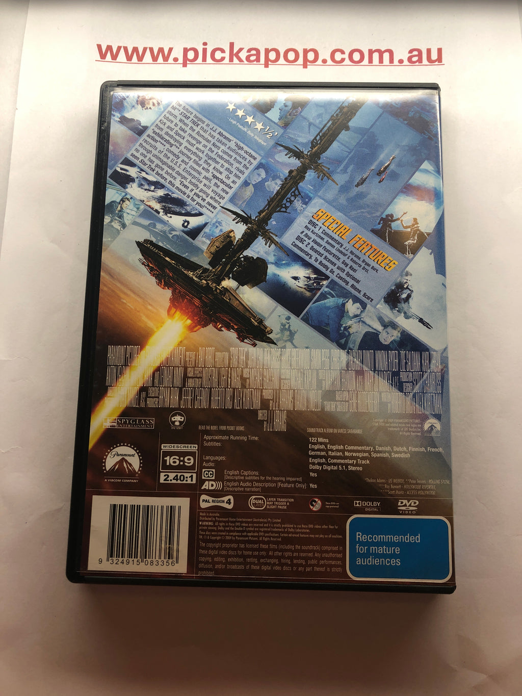 STAR TREK 2 DISC SPECIAL EDITION - (PAL Region 4) DVD Cleaned and Tested