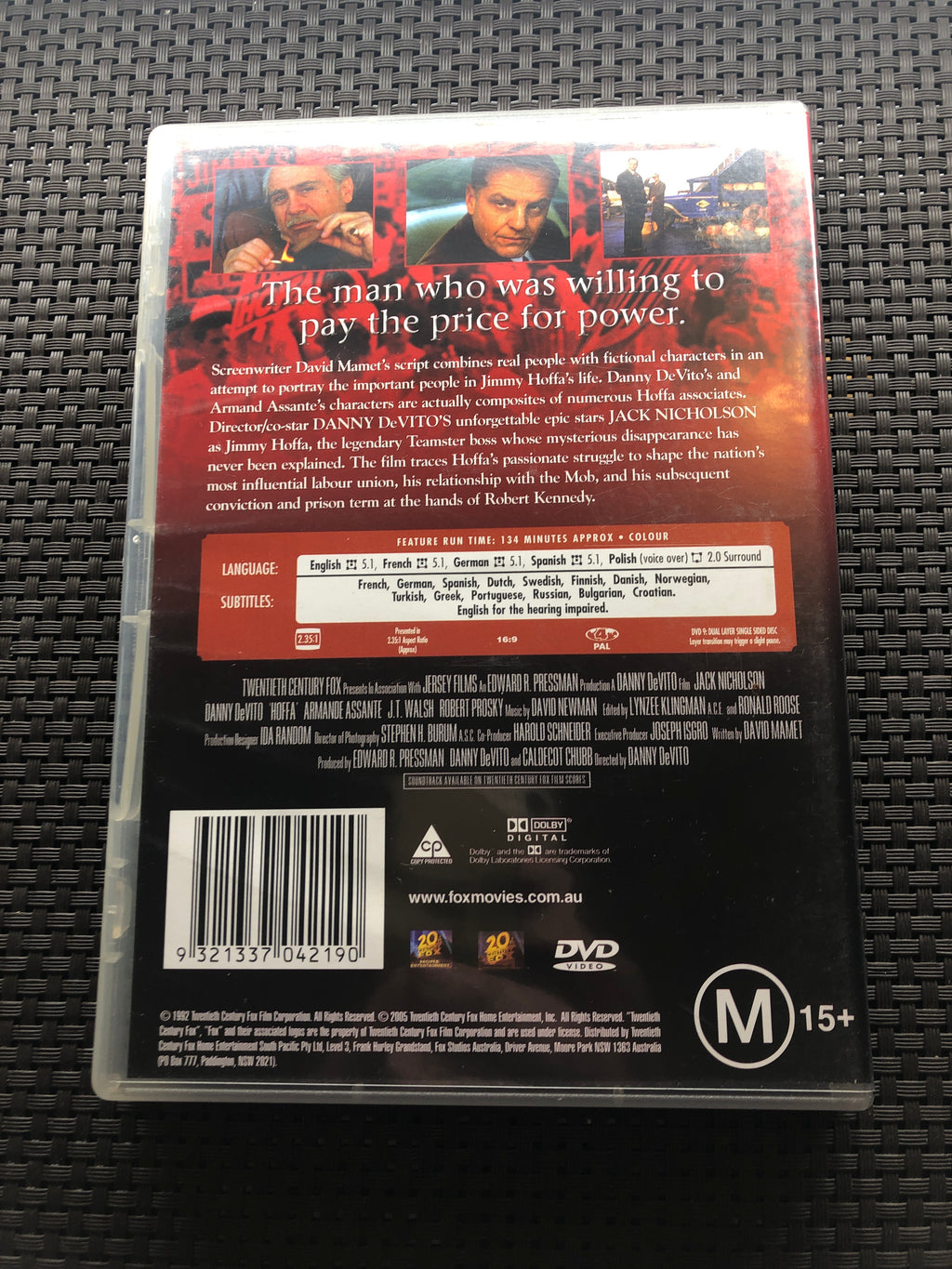 HOFFA - (PAL Region 4) DVD Cleaned and Tested