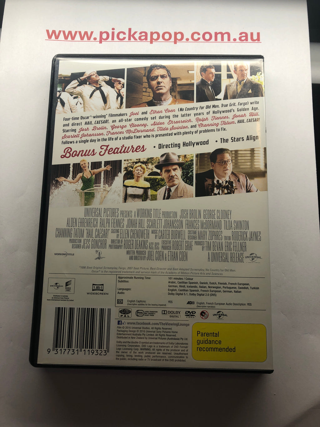HAIL,CAESAR! - (PAL Region 4) DVD Cleaned and Tested