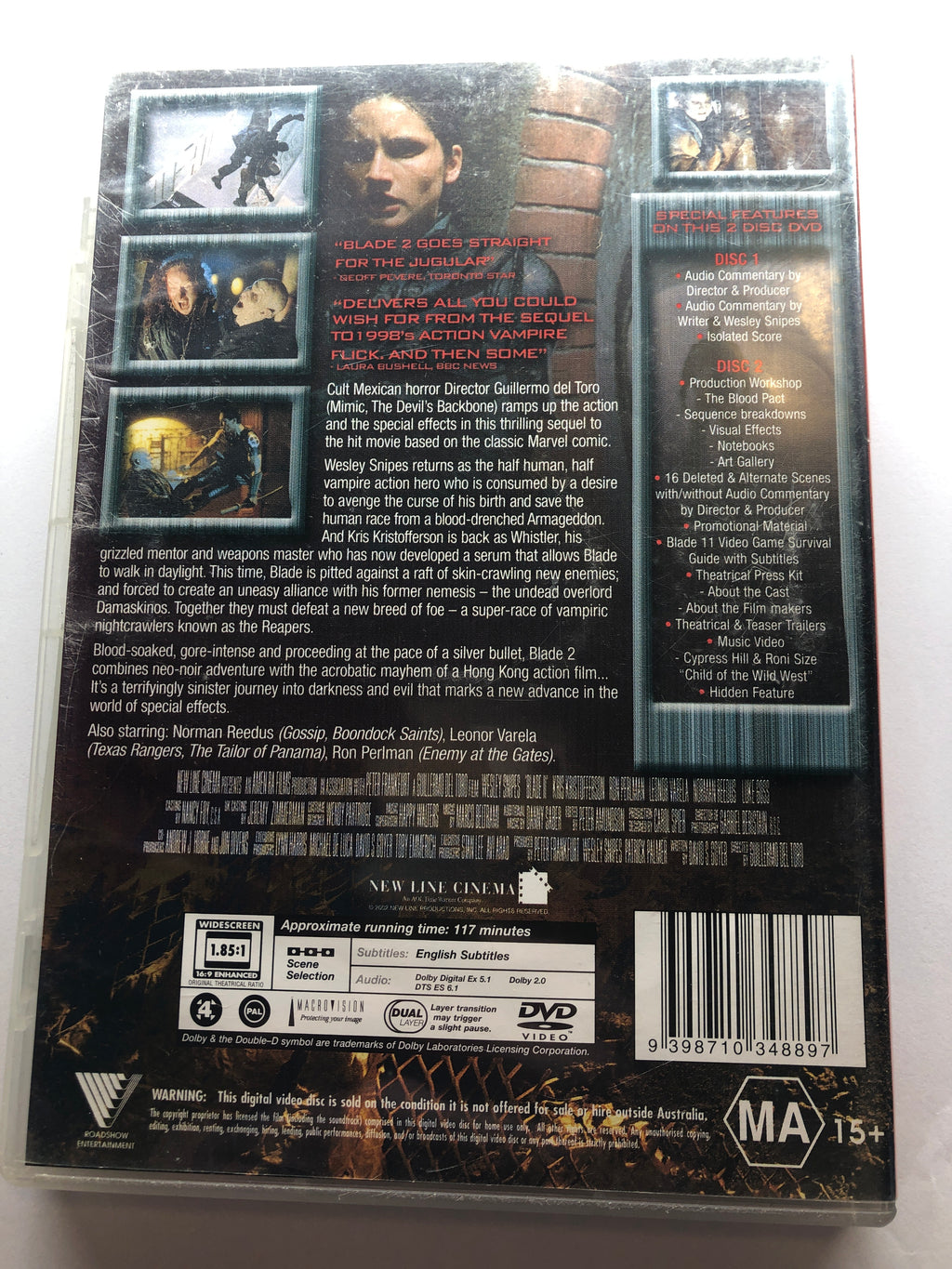 BLADE 2 - (PAL Region 4) DVD Cleaned and Tested