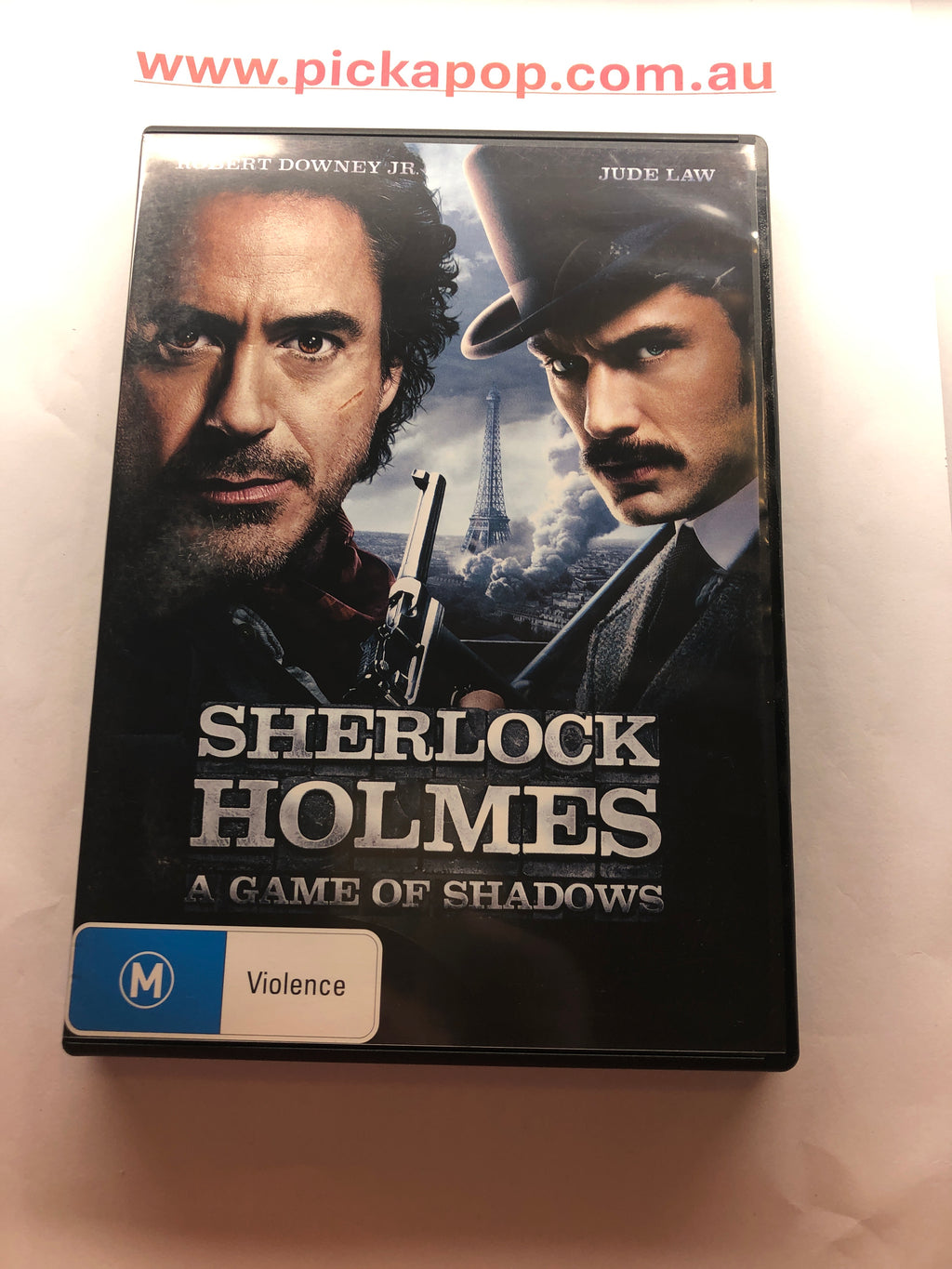SHERLOCK HOLMES A GAME OF SHADOWS - (PAL Region 4) DVD Cleaned and Tested