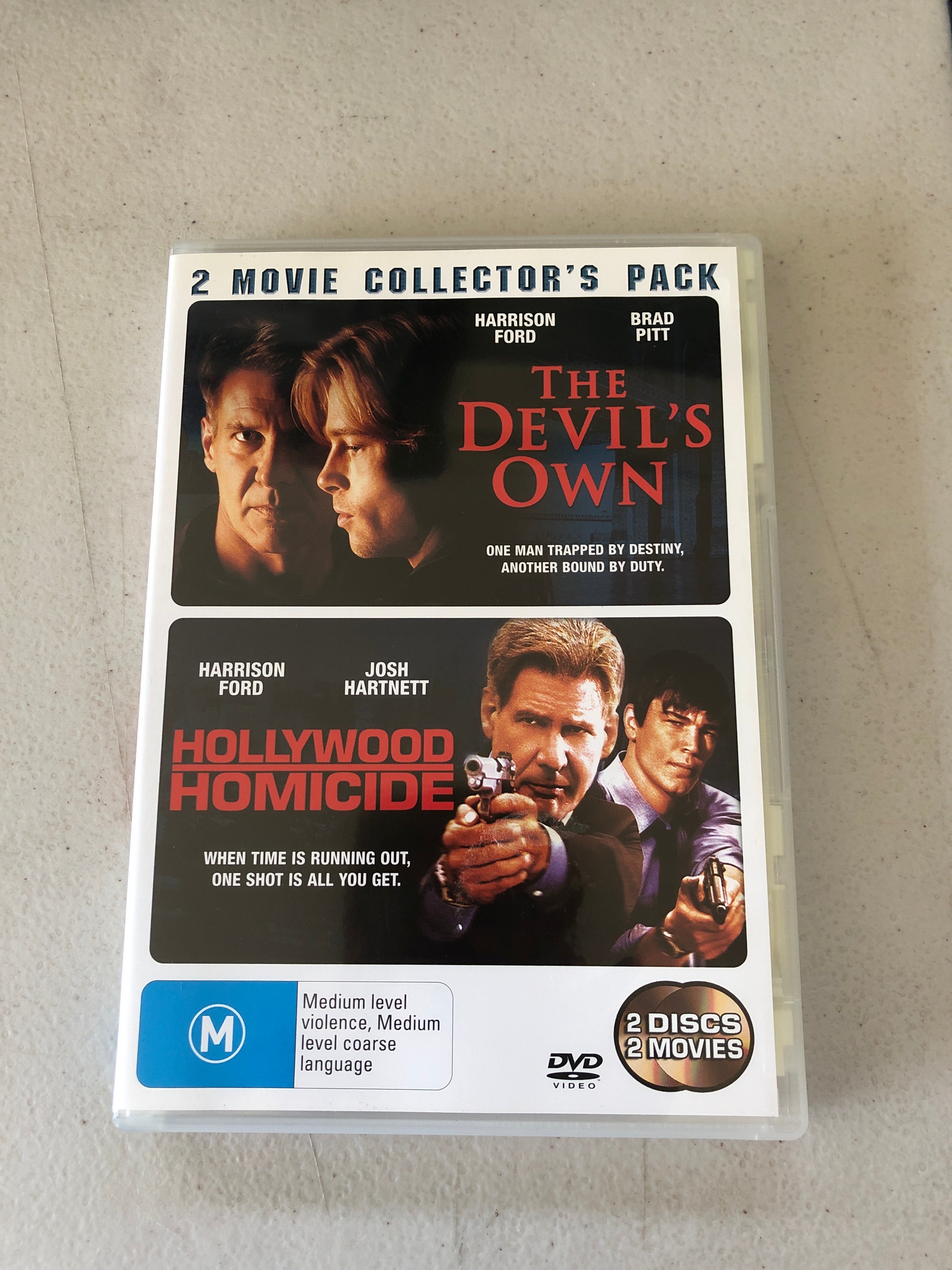 THE DEVILS OWN,HOLLYWOOD HOMICIDE - PAL Region 4 - DVD Cleaned and Tested