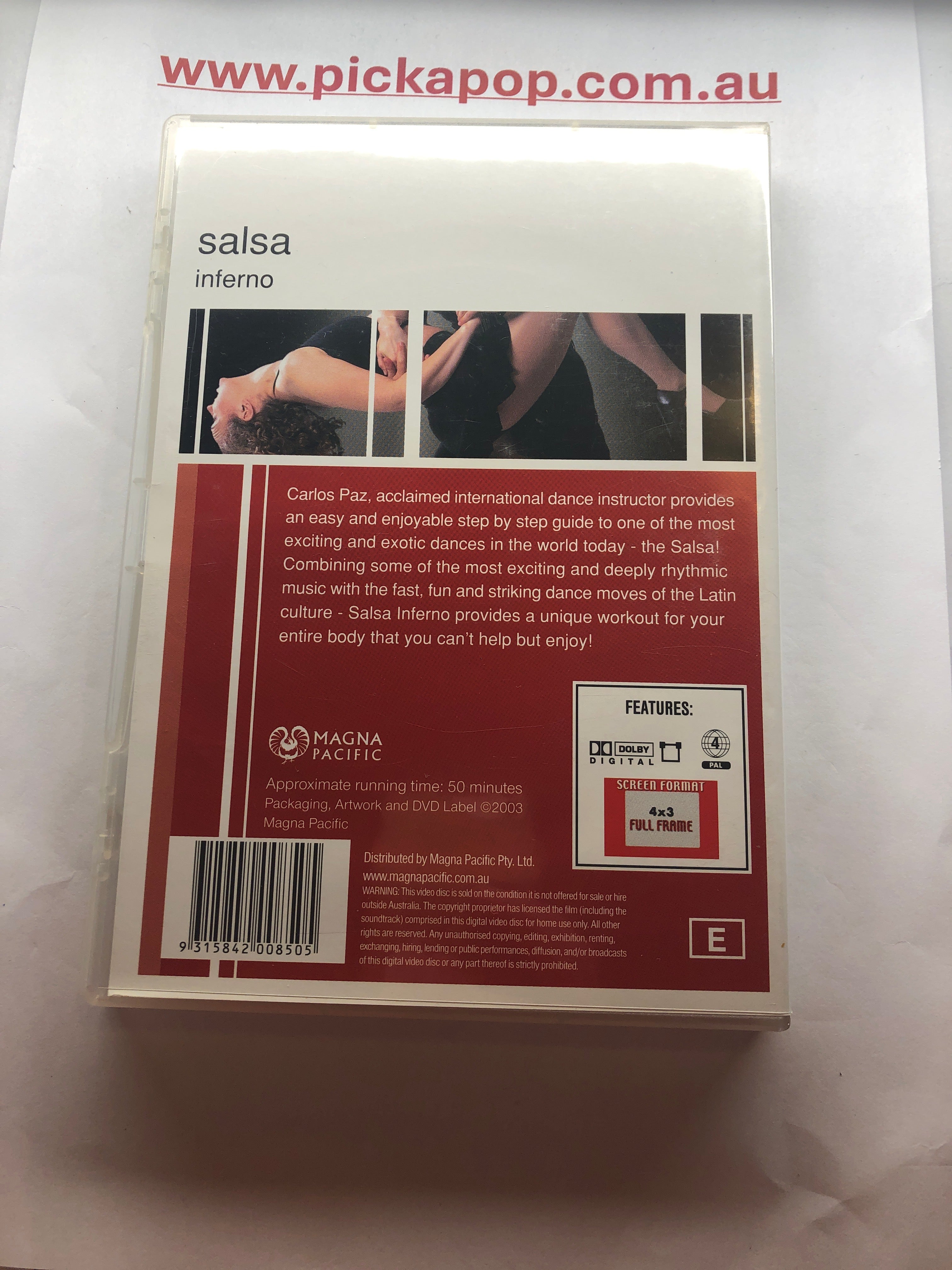 SALSA INFERNO - (PAL Region 4) DVD Cleaned and Tested