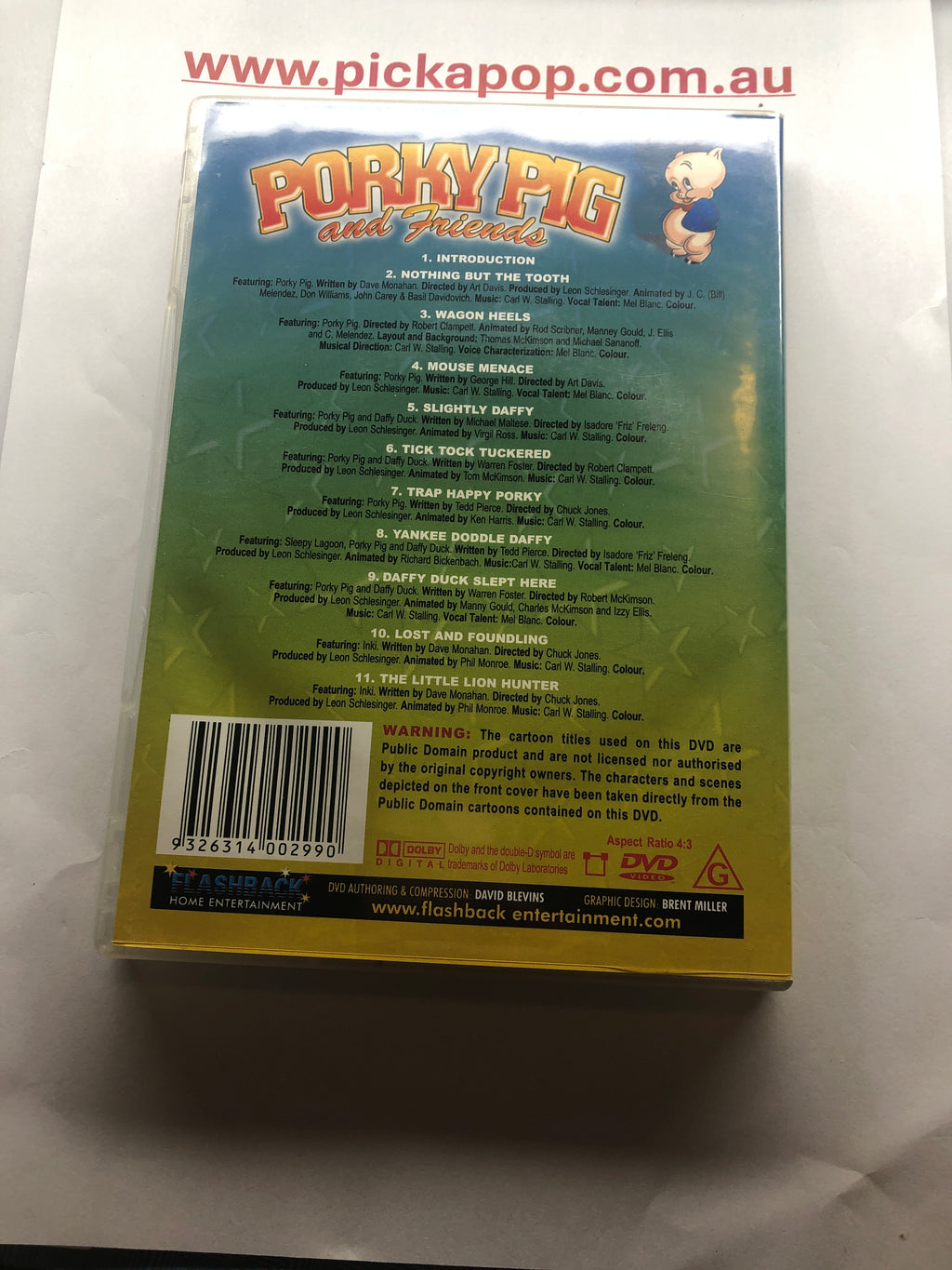 PORKY PIG AND FRIENDS (PAL Region 4) DVD Cleaned and Tested