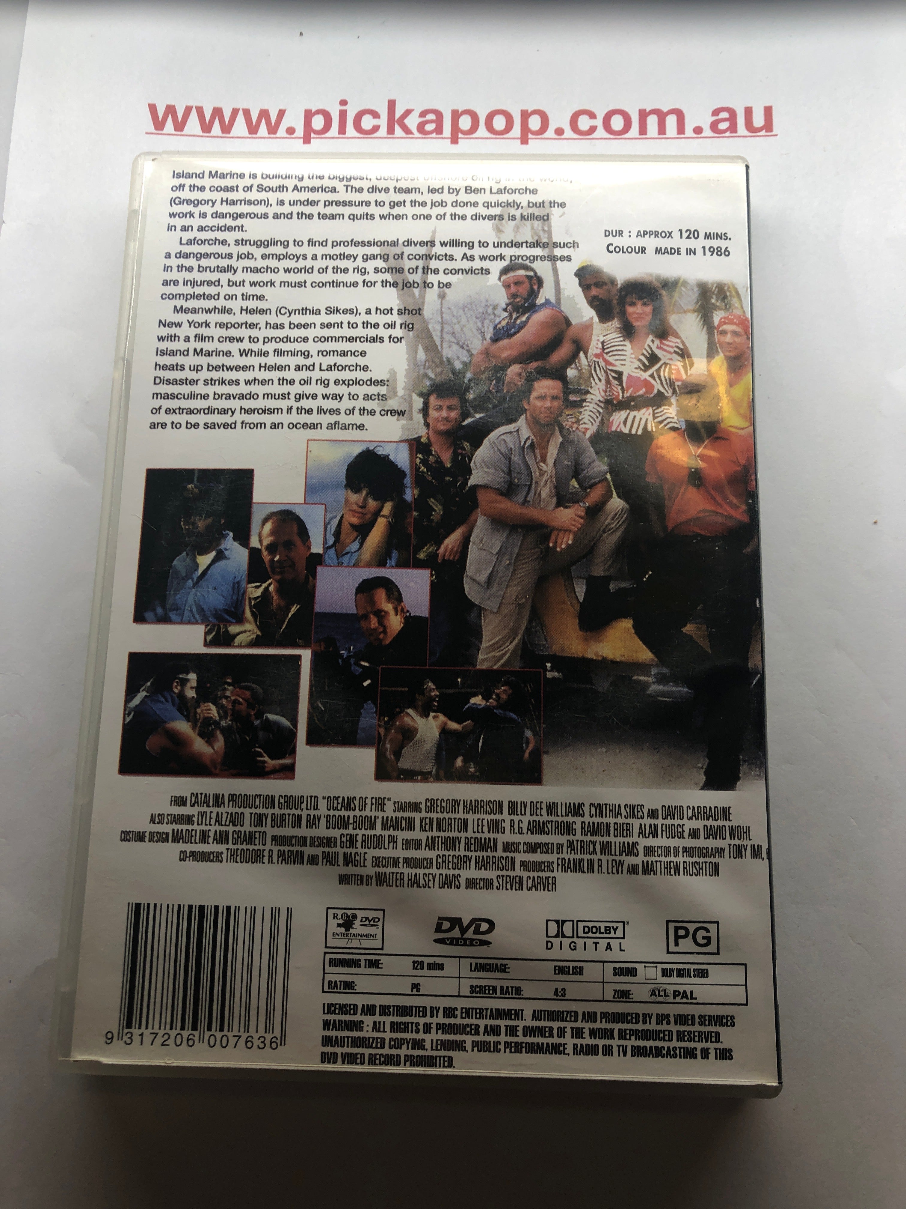 OCEANS OF FIRE - (PAL Region 4) DVD Cleaned and Tested