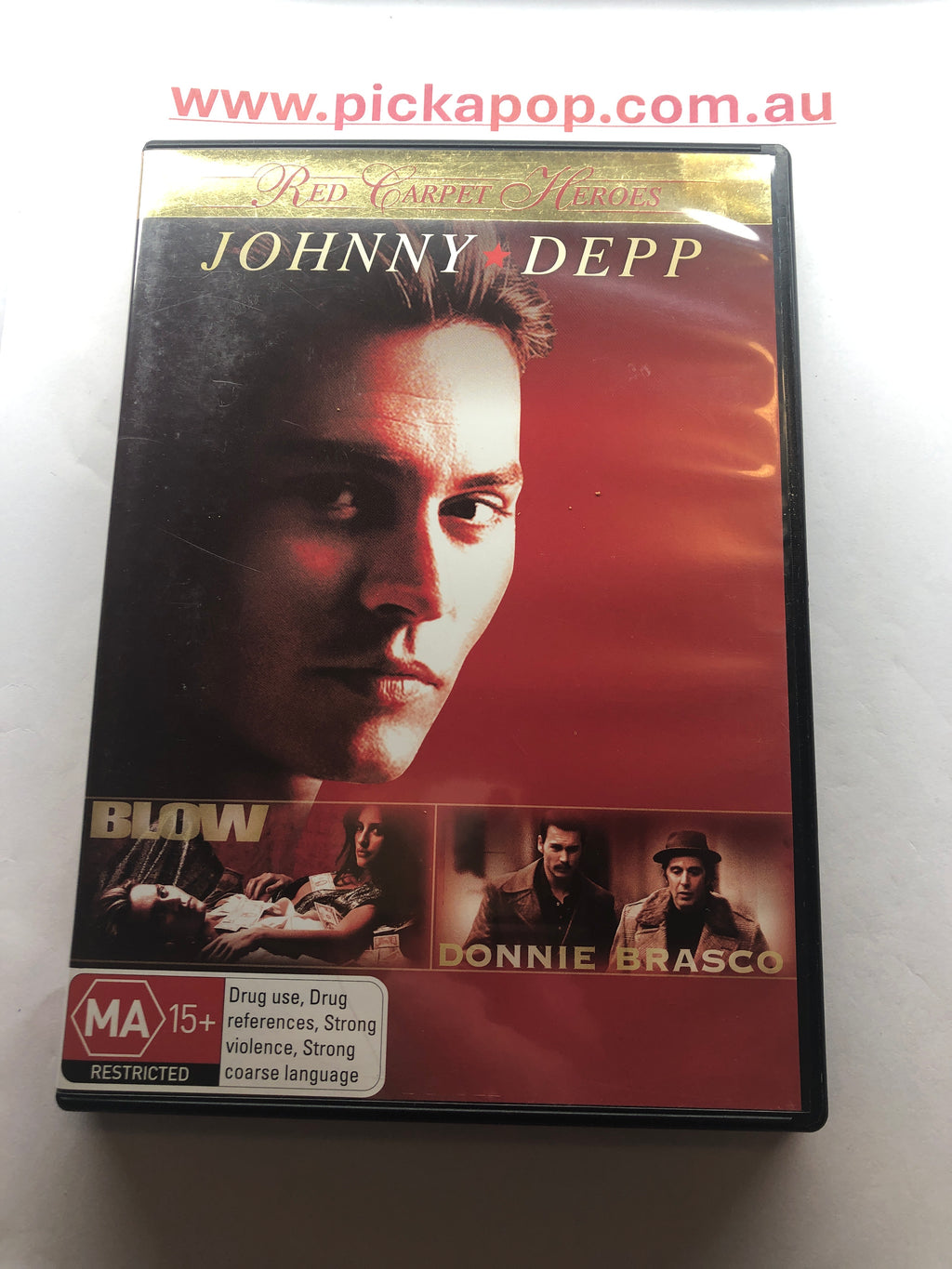 RED CARPET HEROES- BLOW & DONNIE BRASCO - (PAL Region 4) DVD Cleaned and Tested