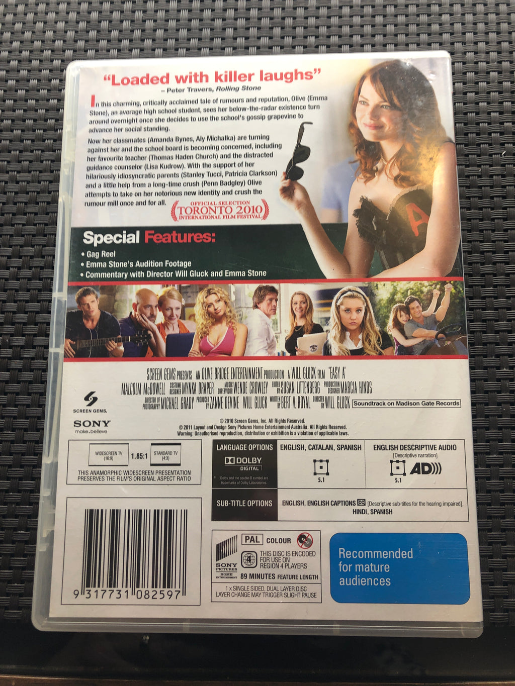 EASY A - (PAL Region 4) DVD Cleaned and Tested